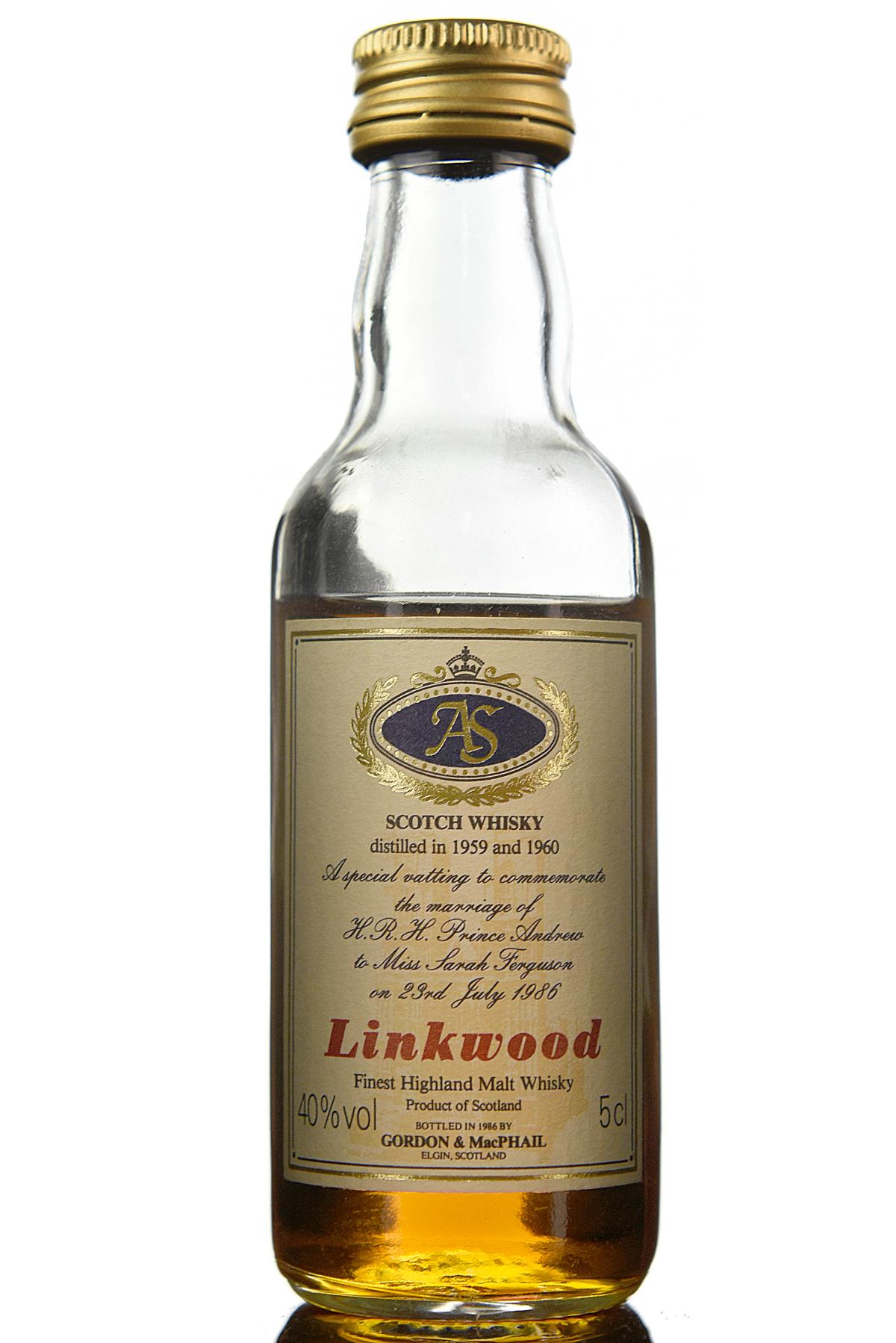 Linkwood Royal Marriage 1959 & 1960 - Gordon & MacPhail Miniature