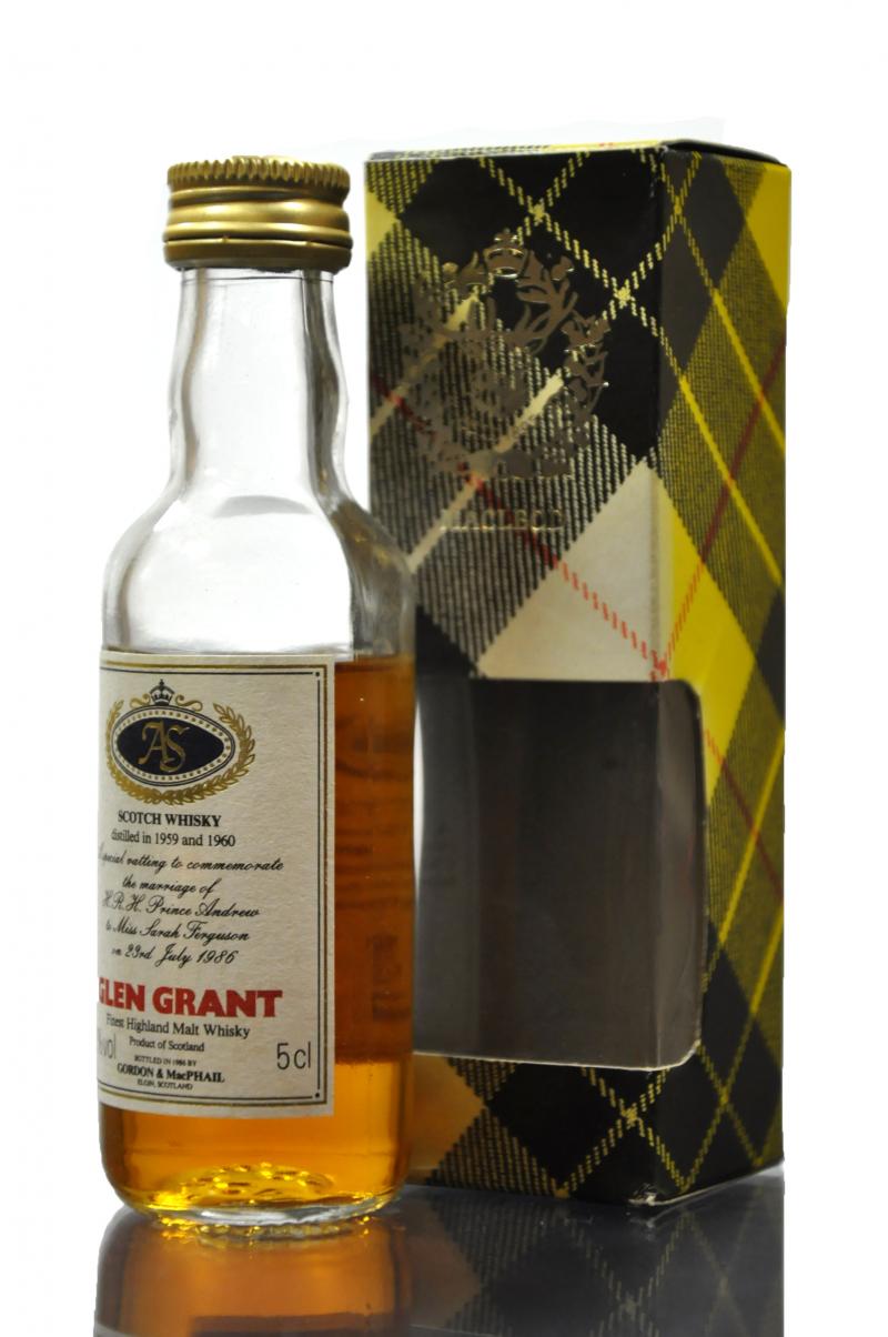 Glen Grant Royal Marriage 1959 & 1960 - Gordon & MacPhail Miniature