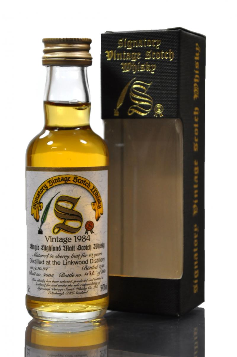 Linkwood 1984 - 10 Year Old - Signatory Vintage Miniature