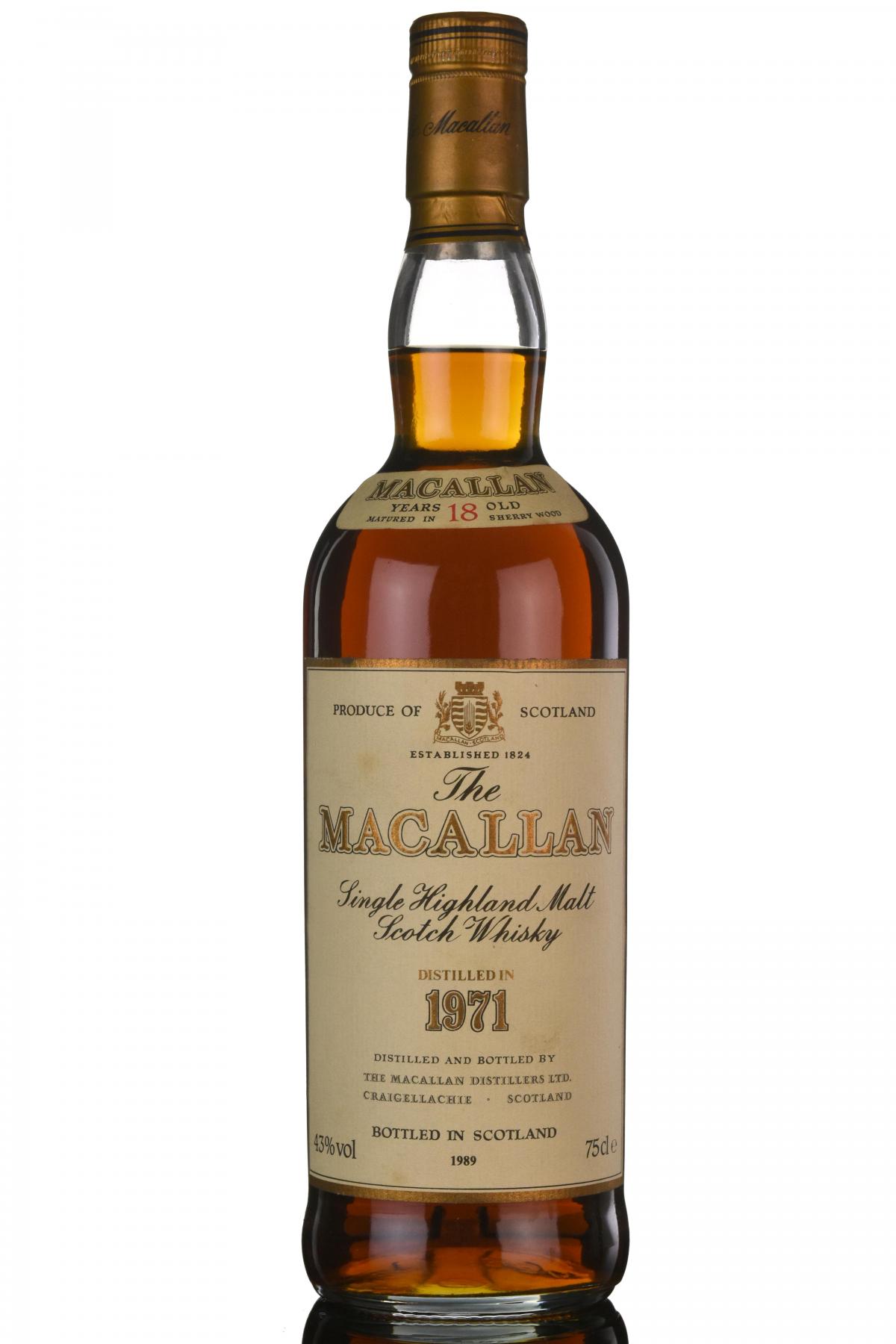 Macallan 1971-1989 - 18 Year Old