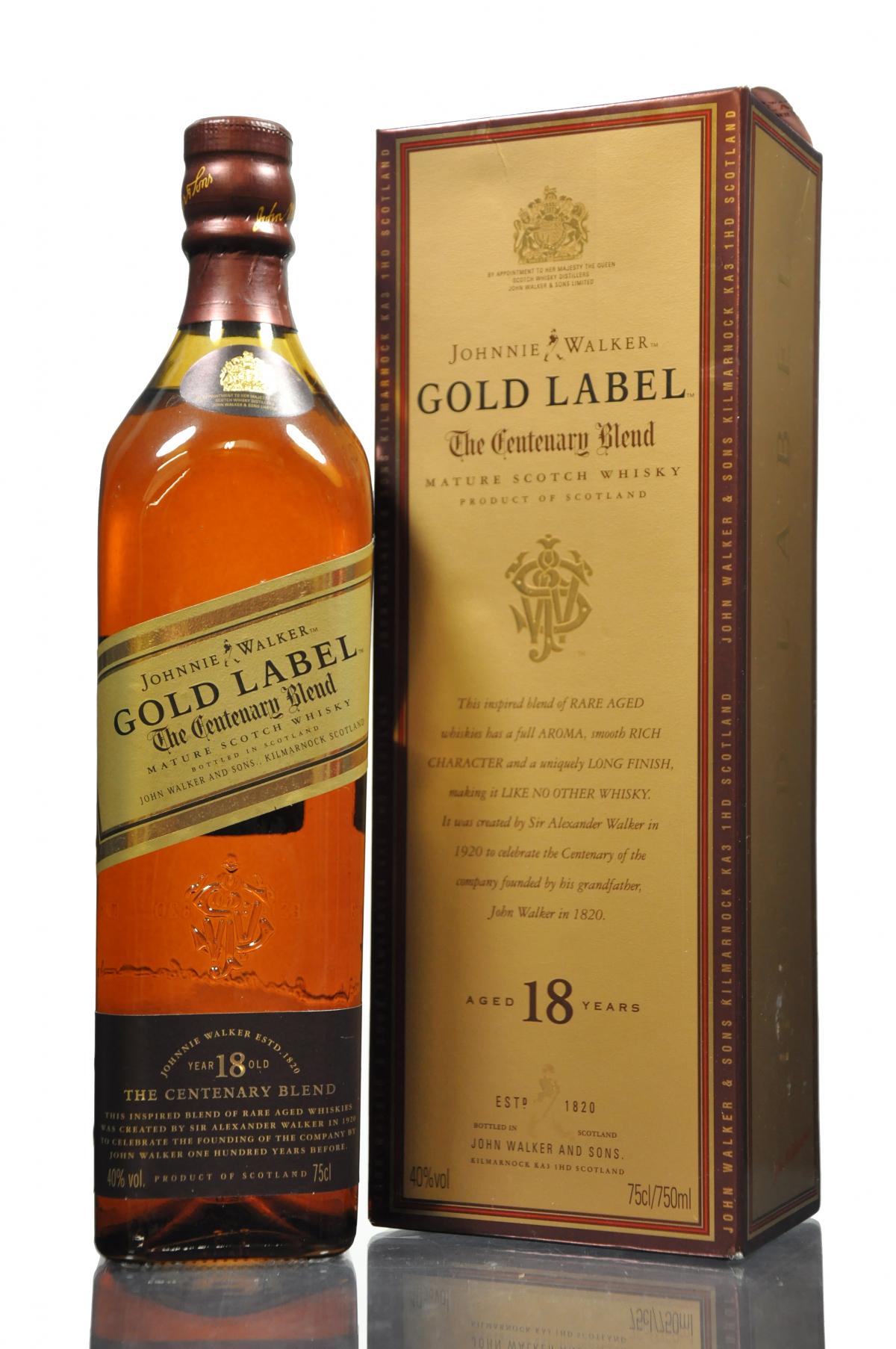 Johnnie Walker 18 Year Old - Gold Label - The Centenary Blend