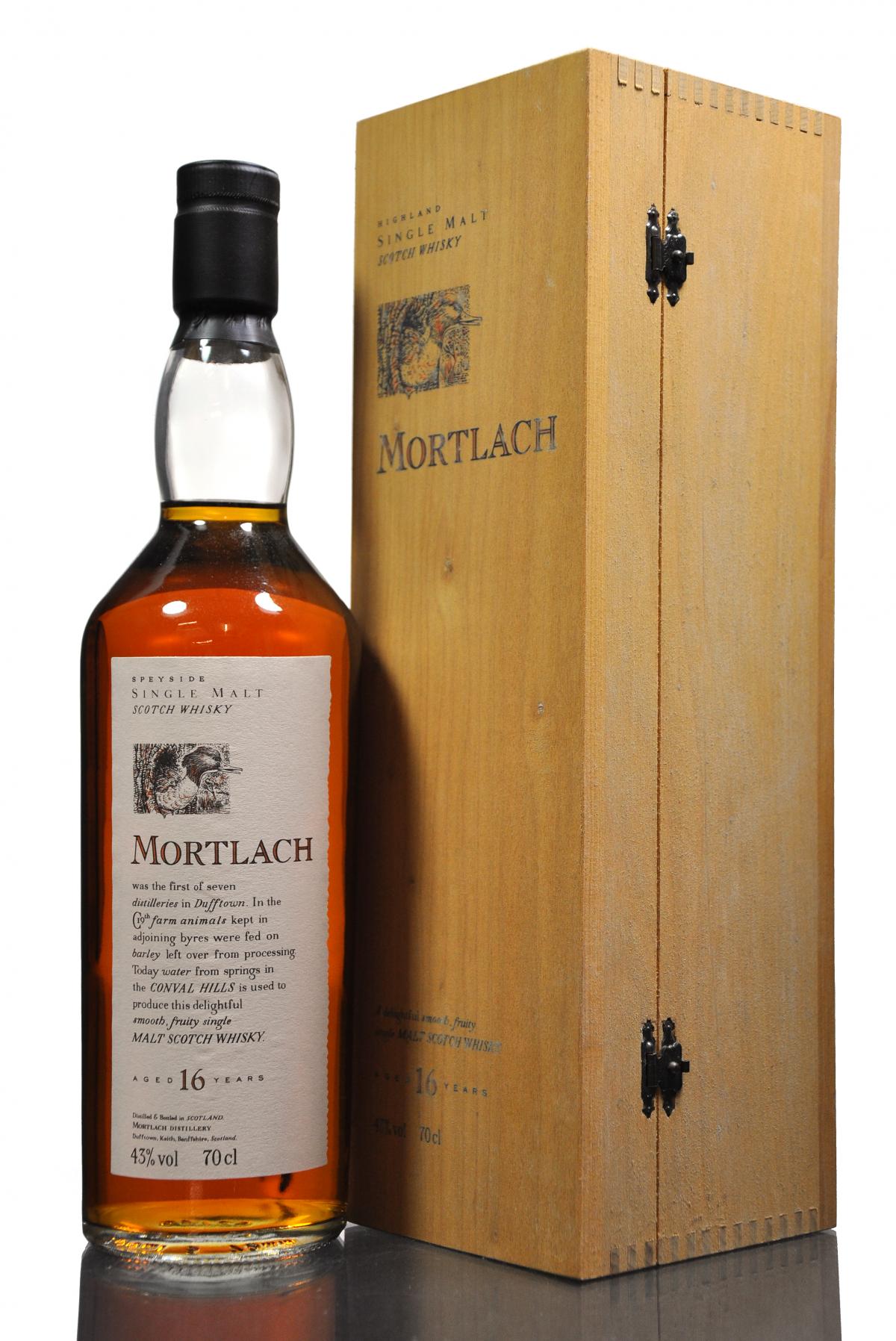 Mortlach 16 Year Old - Flora & Fauna Series - Wooden Box