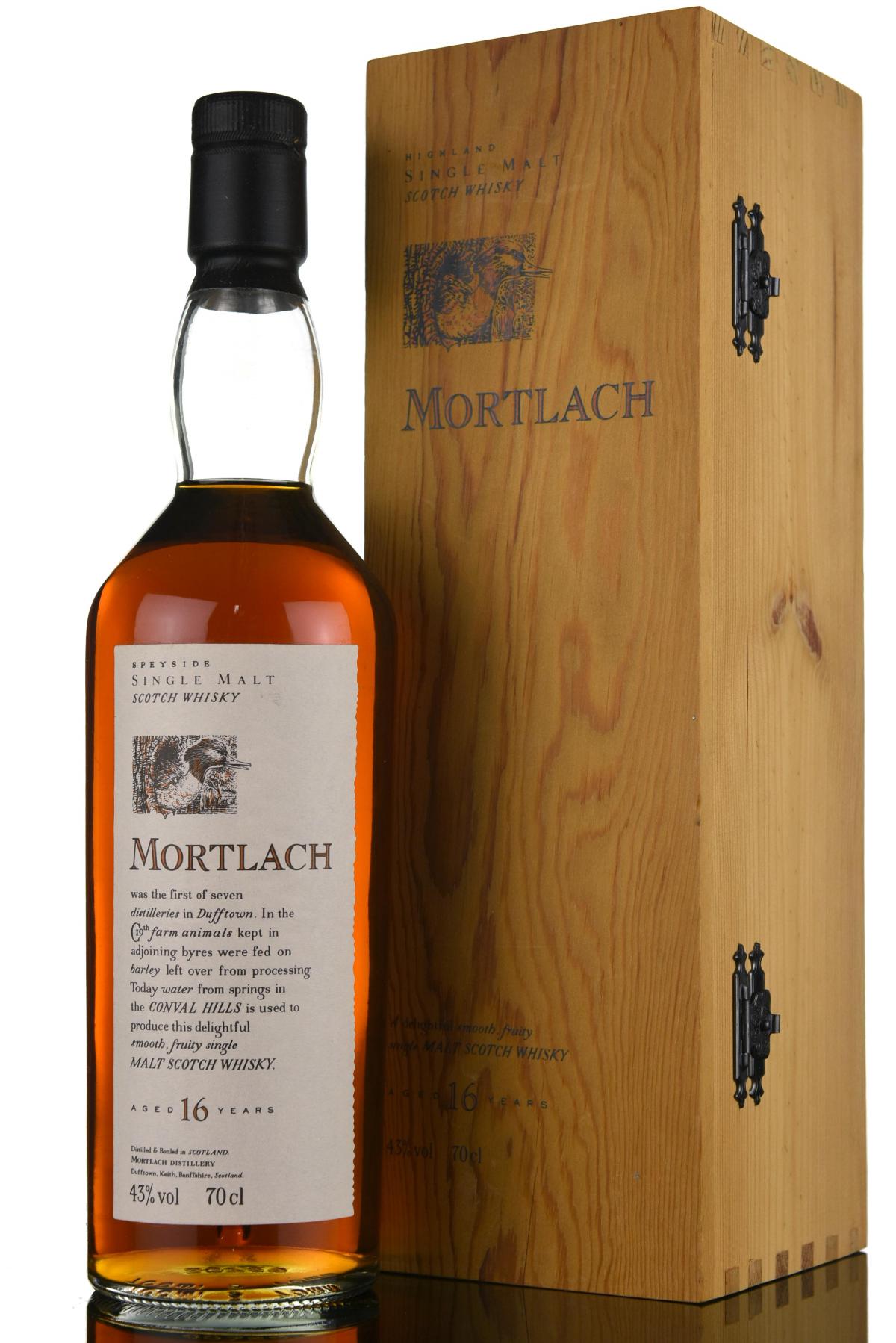 Mortlach 16 Year Old - Flora & Fauna Series - Wooden Box