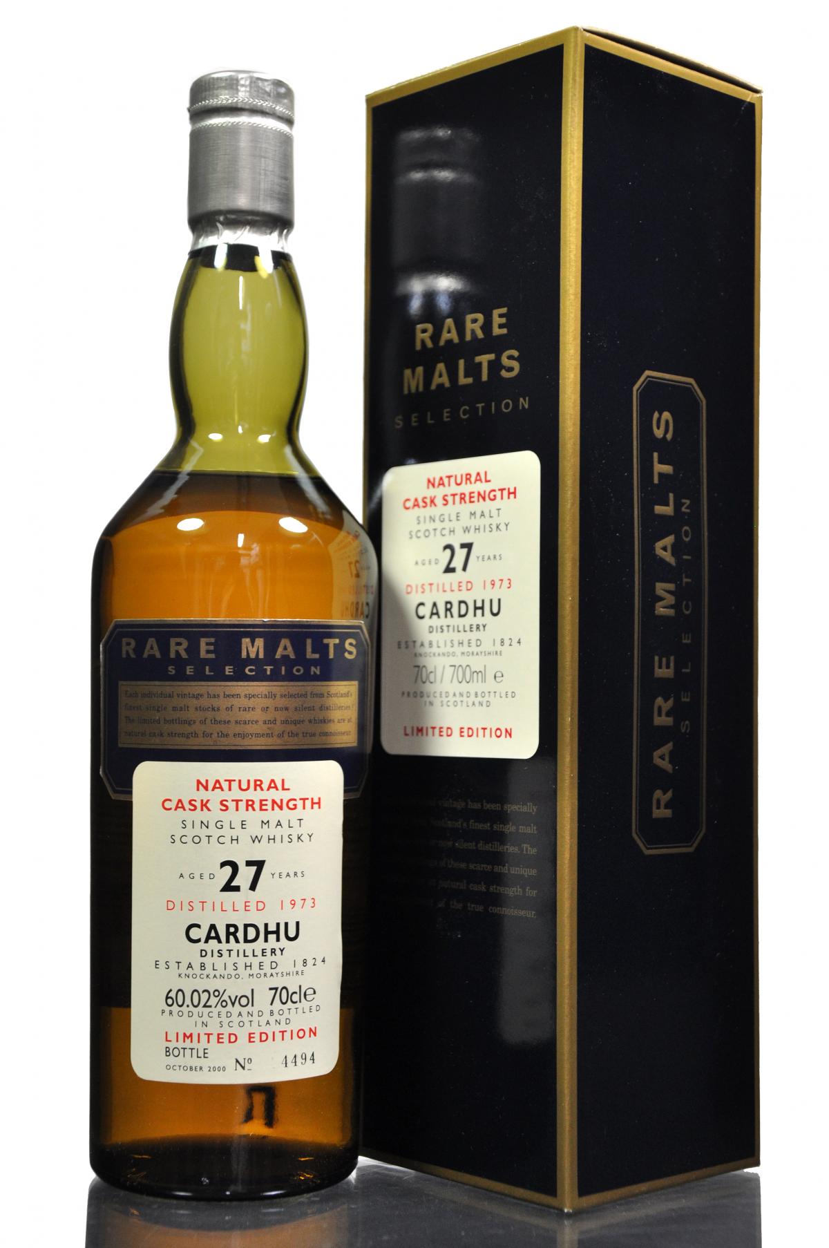 Cardhu 1973-2000 - 27 Year Old - Rare Malts 60.02%