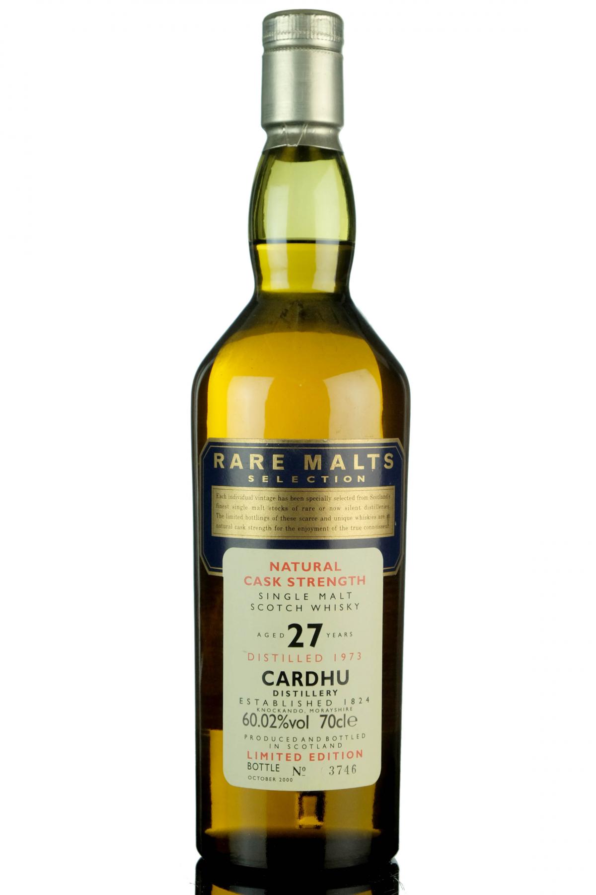 Cardhu 1973-2000 - 27 Year Old - Rare Malts 60.02%