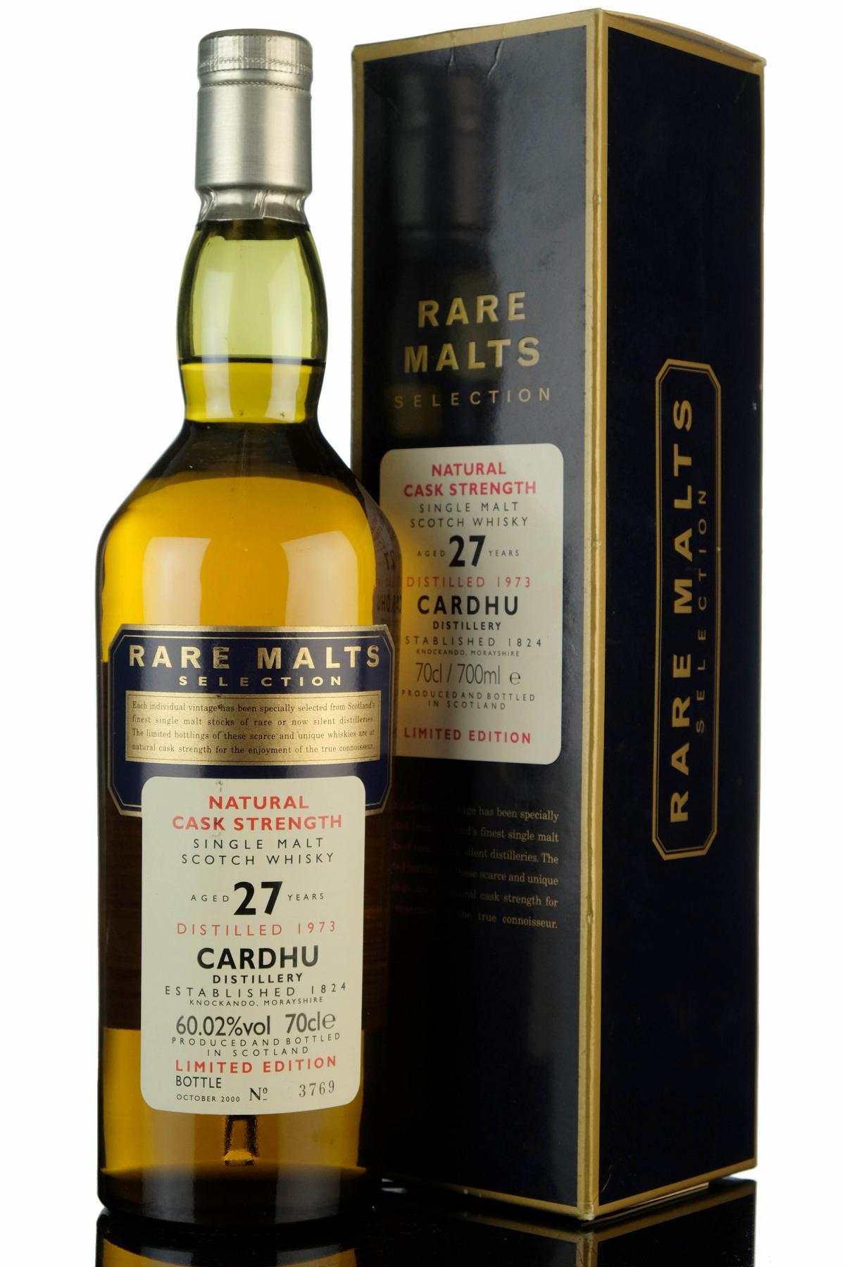 Cardhu 1973-2000 - 27 Year Old - Rare Malts 60.02%