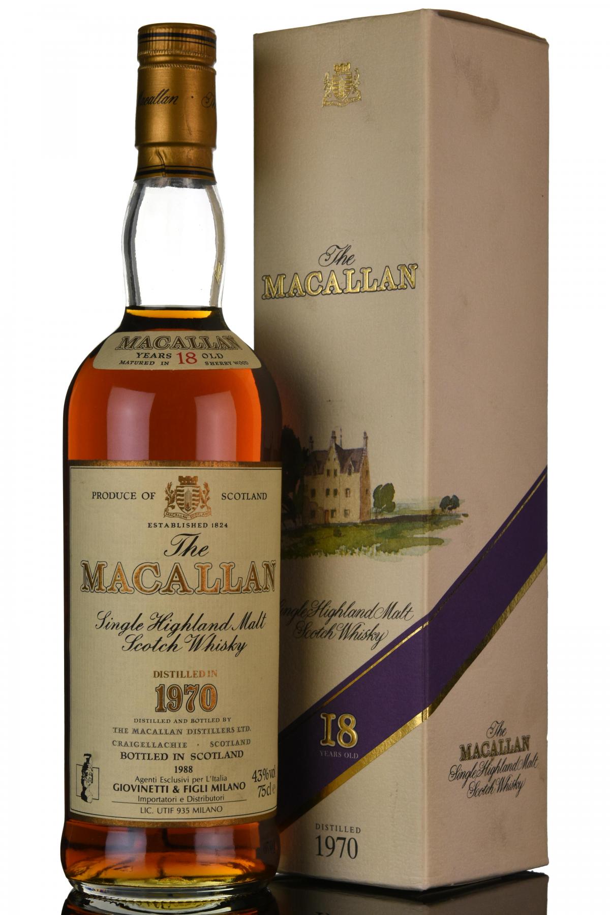 Macallan 1970-1988 - 18 Year Old - Sherry Cask