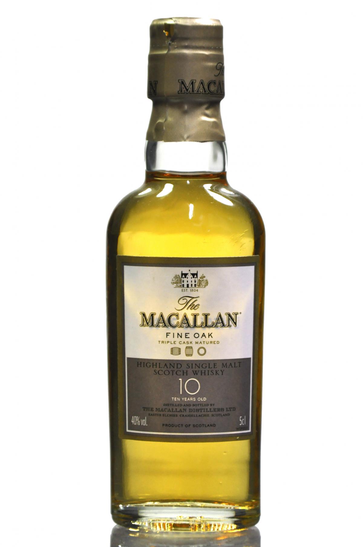 Macallan 10 Year Old - Fine Oak Miniature