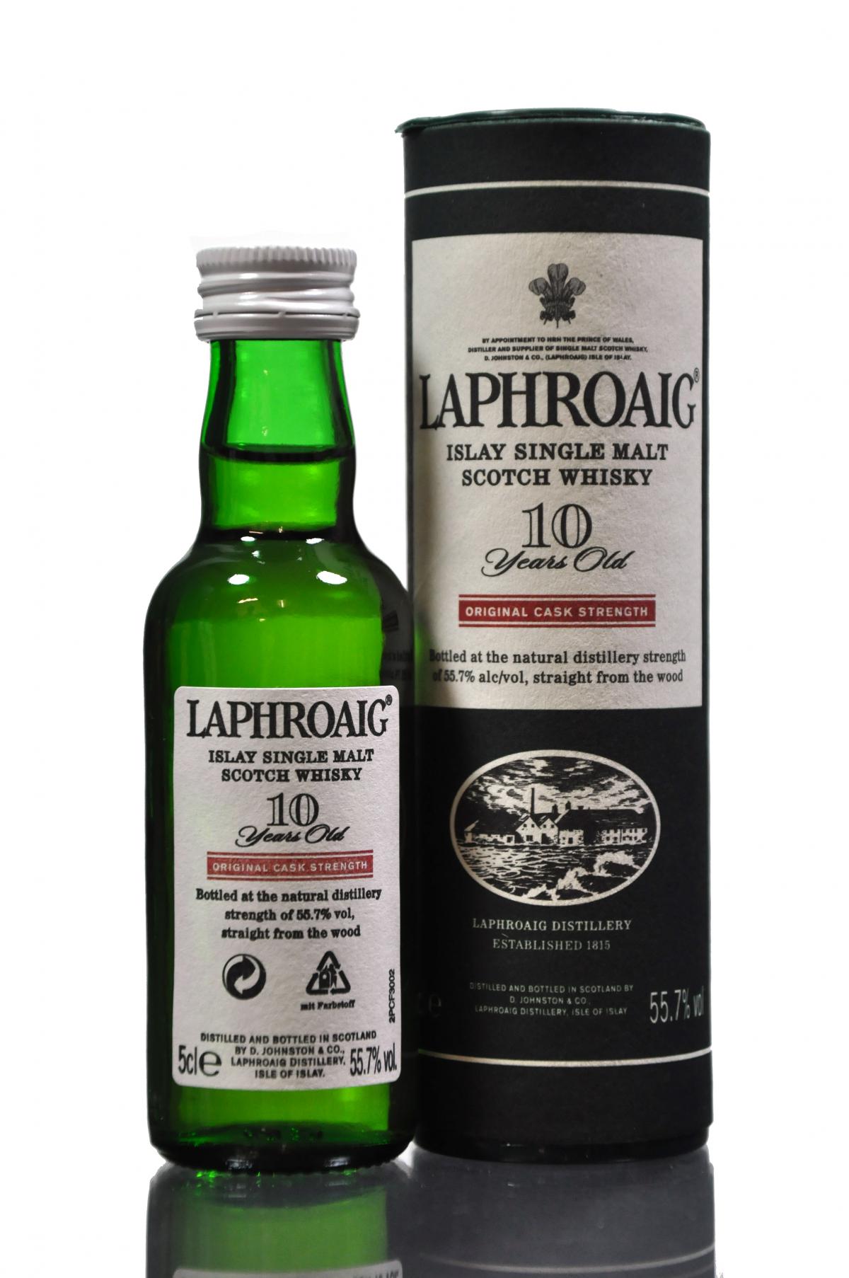 Laphroaig 10 Year Old - Cask Strength Miniature