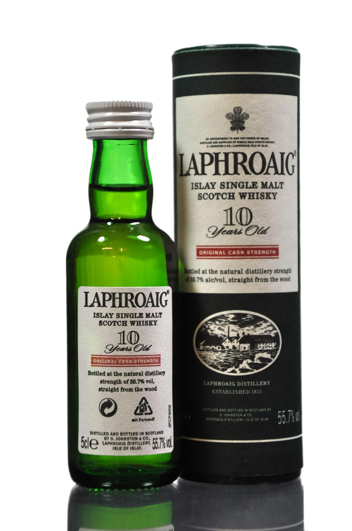 Laphroaig 10 Year Old - Cask Strength Miniature