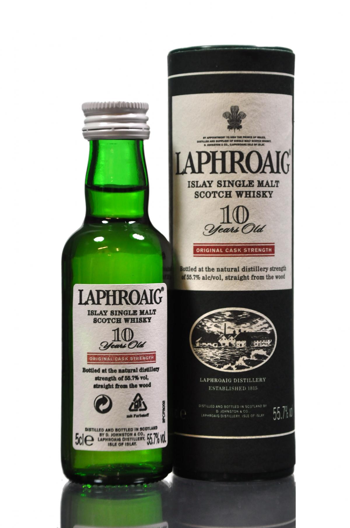 Laphroaig 10 Year Old - Cask Strength Miniature