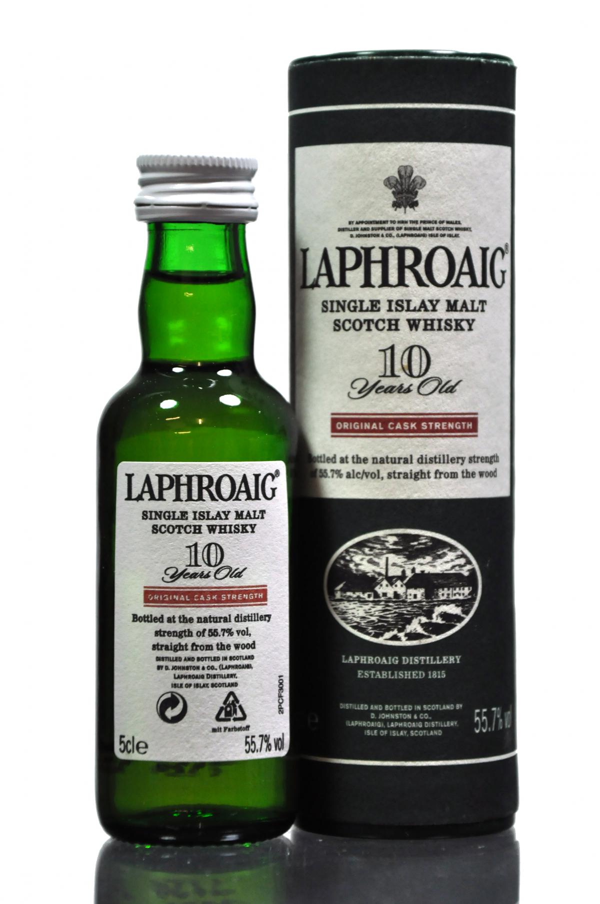 Laphroaig 10 Year Old - Cask Strength Miniature