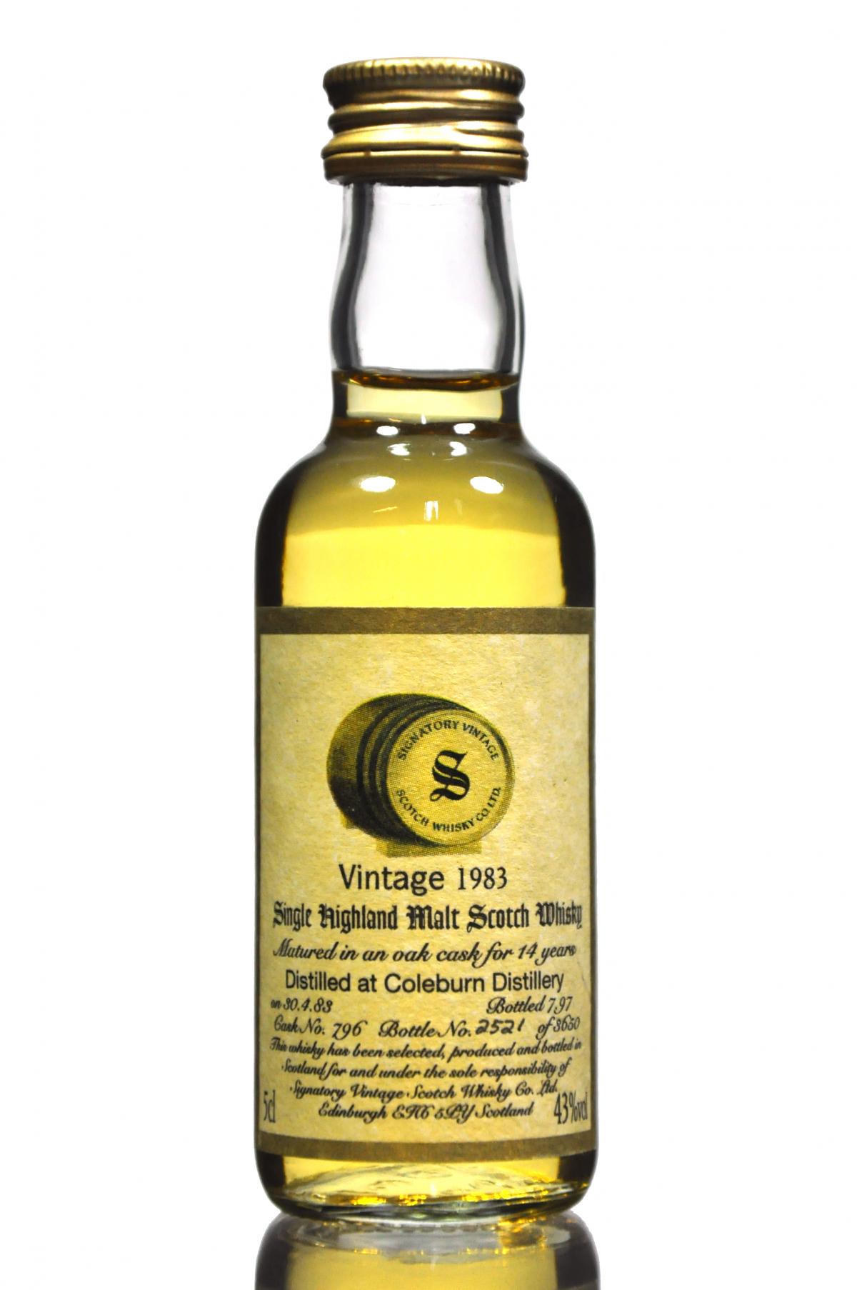 Coleburn 1983-1997 - 14 Year Old - Signatory Vintage Miniature