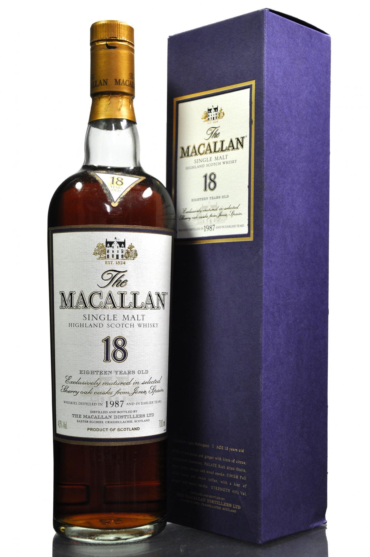 Macallan 1987 - 18 Year Old