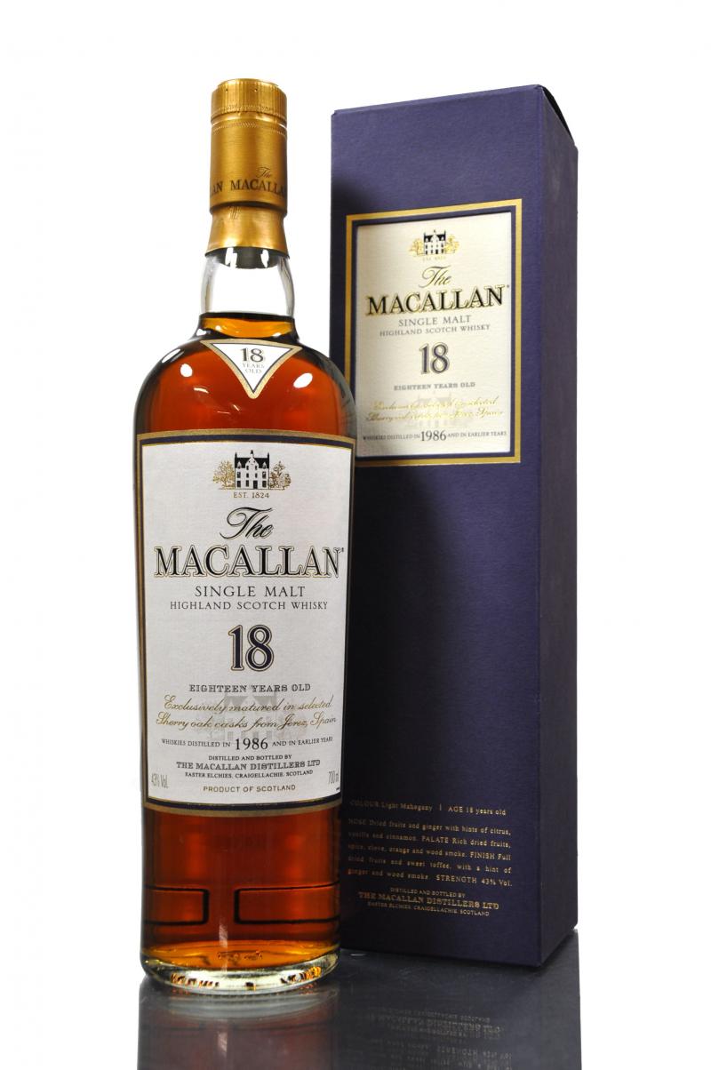 Macallan 1986 - 18 Year Old - Sherry Cask