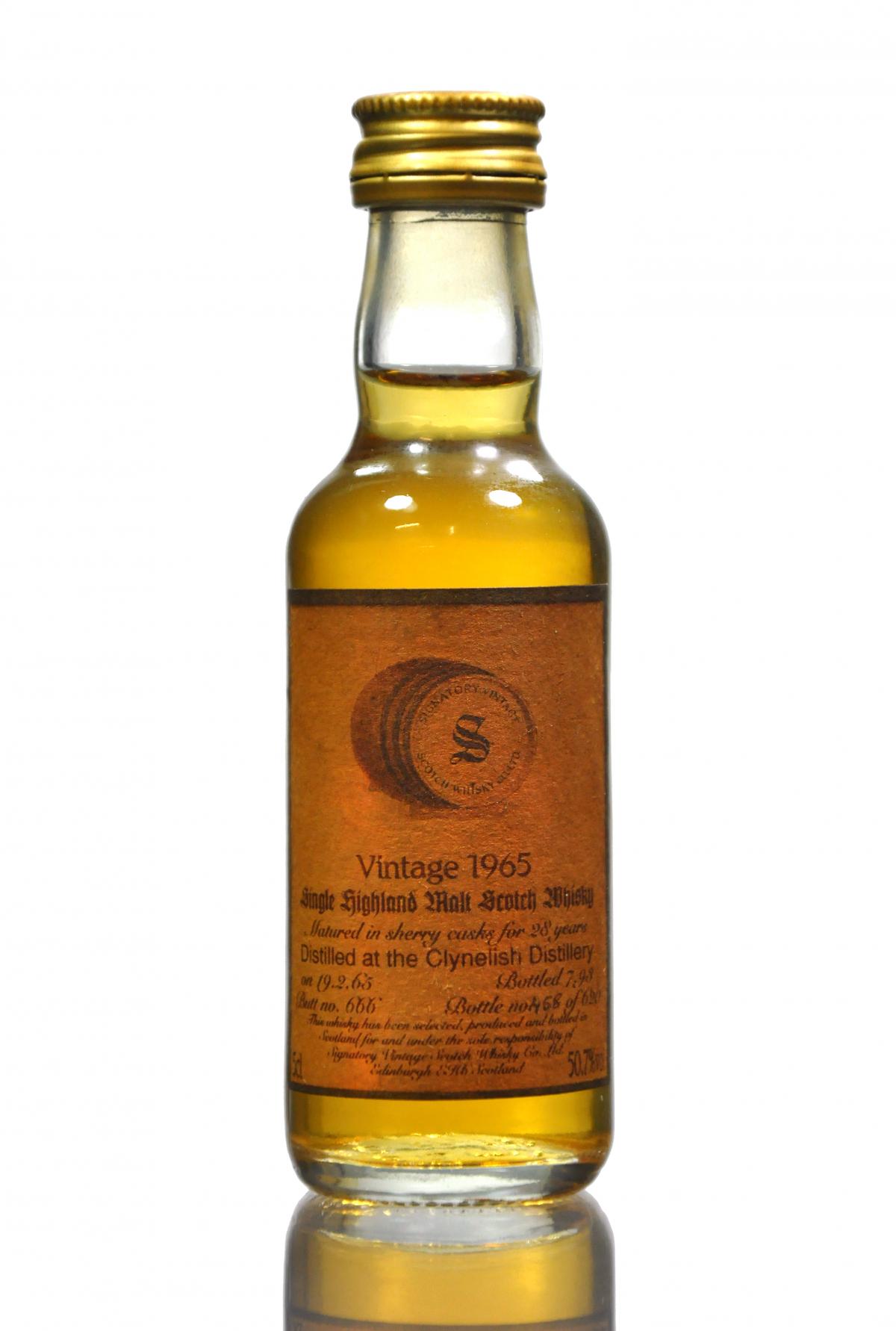 Clynelish 1965-1993 - 28 Year Old - Signatory Vintage - Single Cask 666 - Miniature