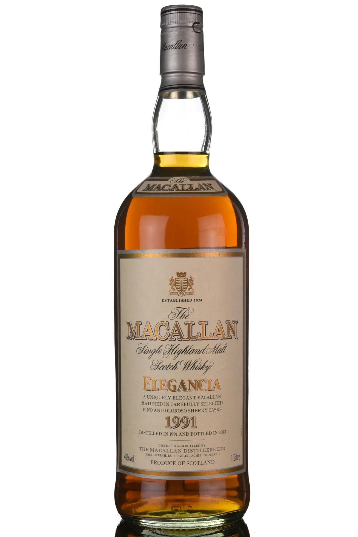 Macallan 1991-2003 - Elegancia - 1 Litre