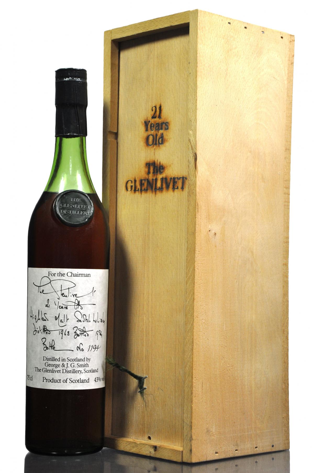 Glenlivet 1963-1984 - 21 Year Old - Chairman Reserve
