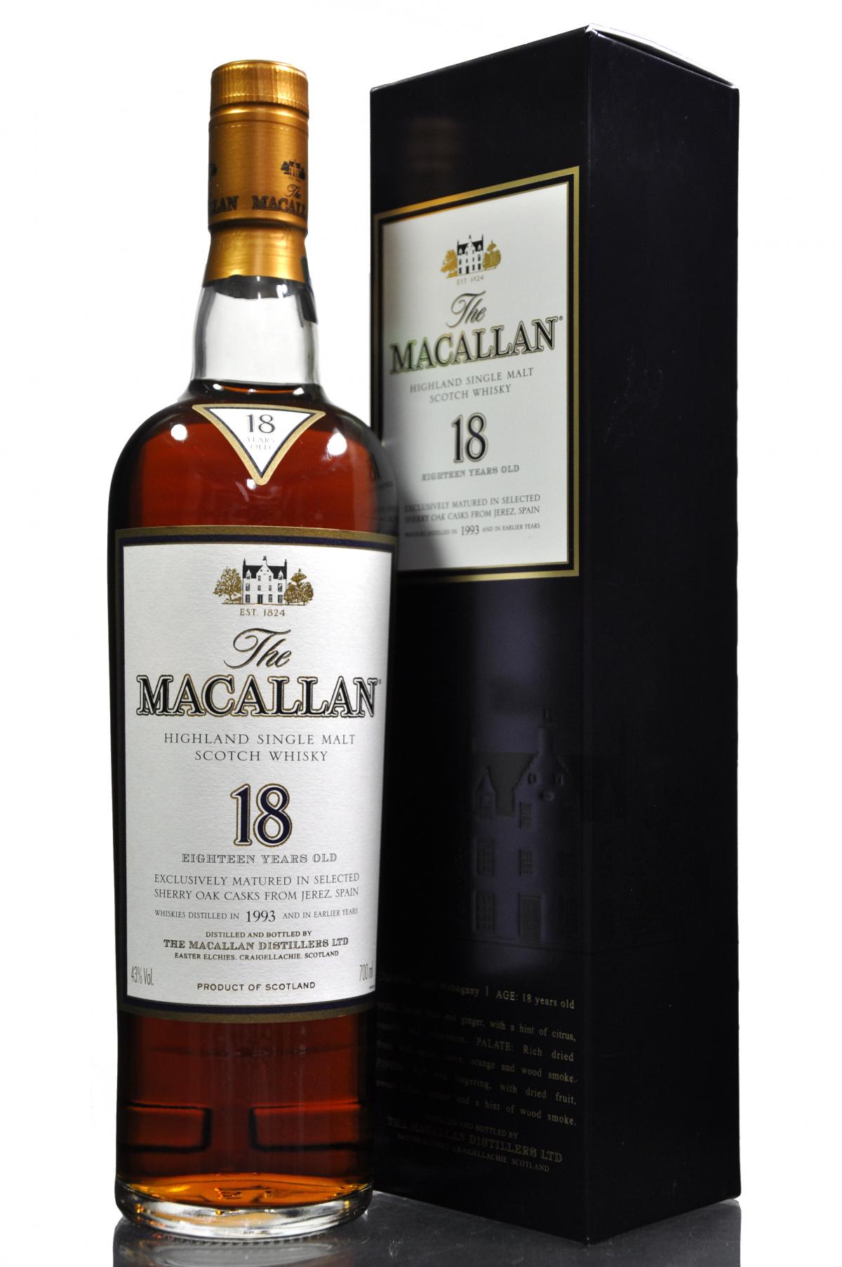 Macallan 1993 - 18 Year Old