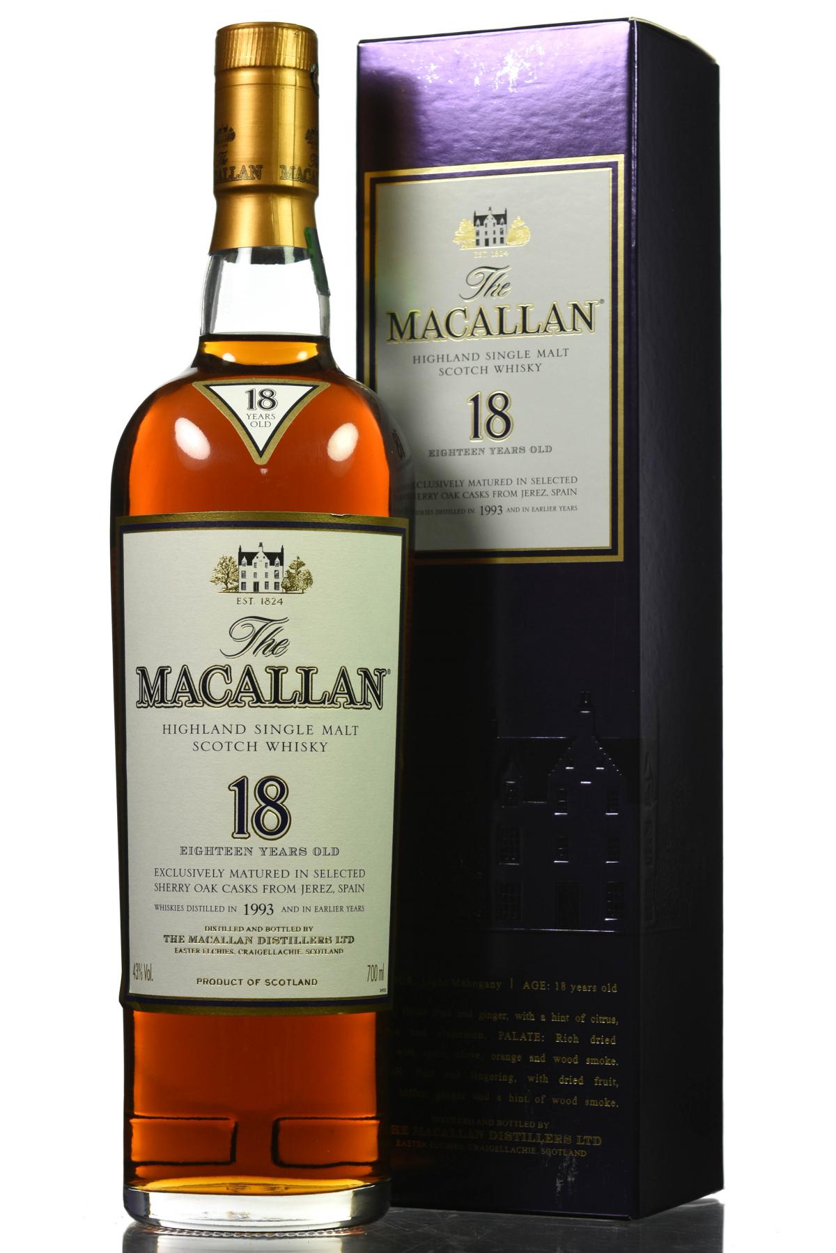 Macallan 1993 - 18 Year Old