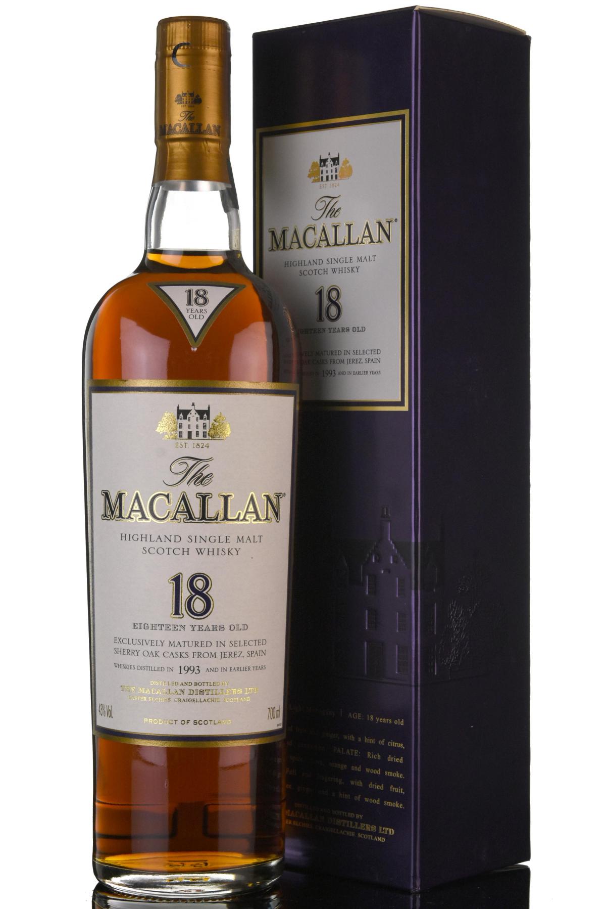 Macallan 1993 - 18 Year Old