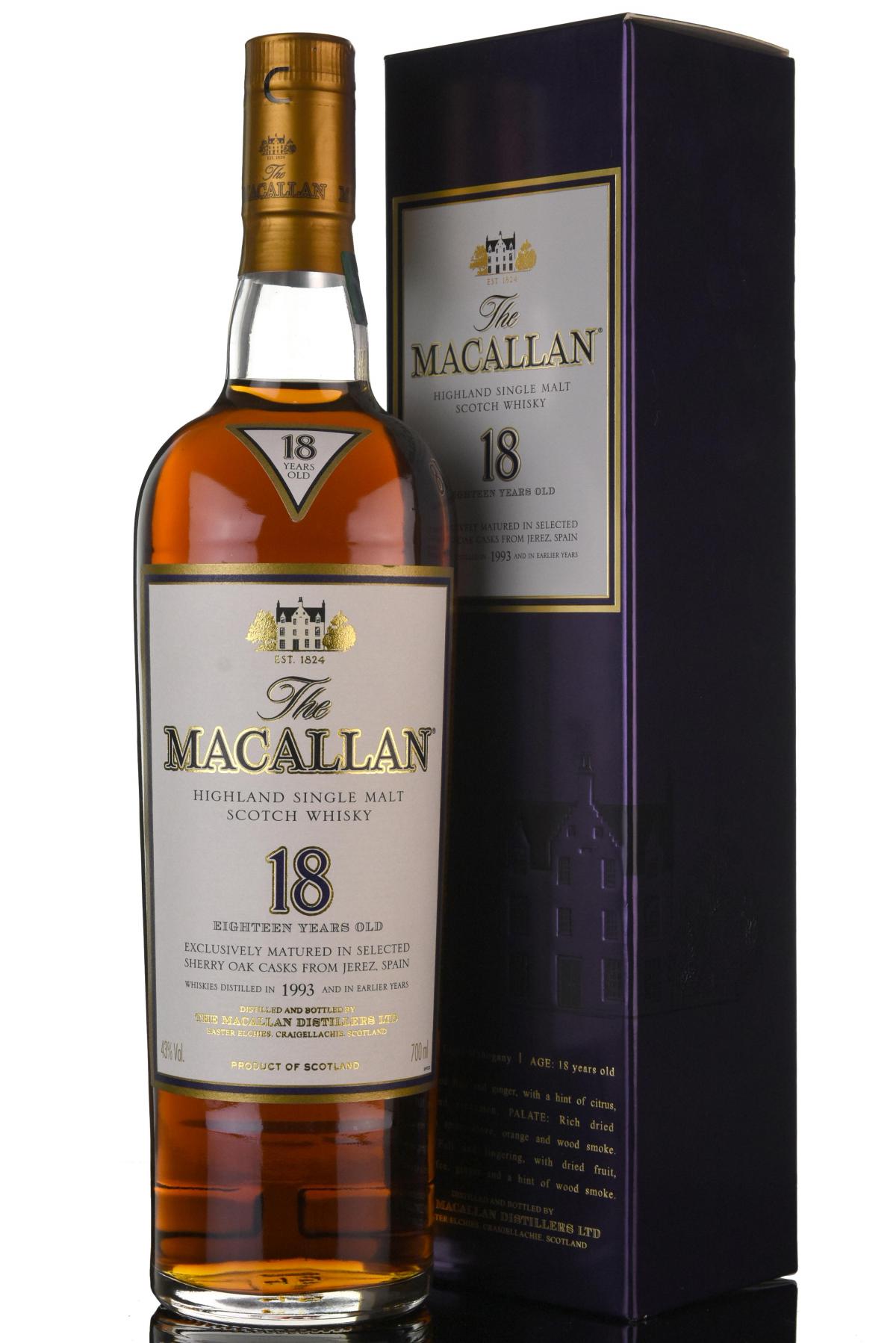 Macallan 1993 - 18 Year Old
