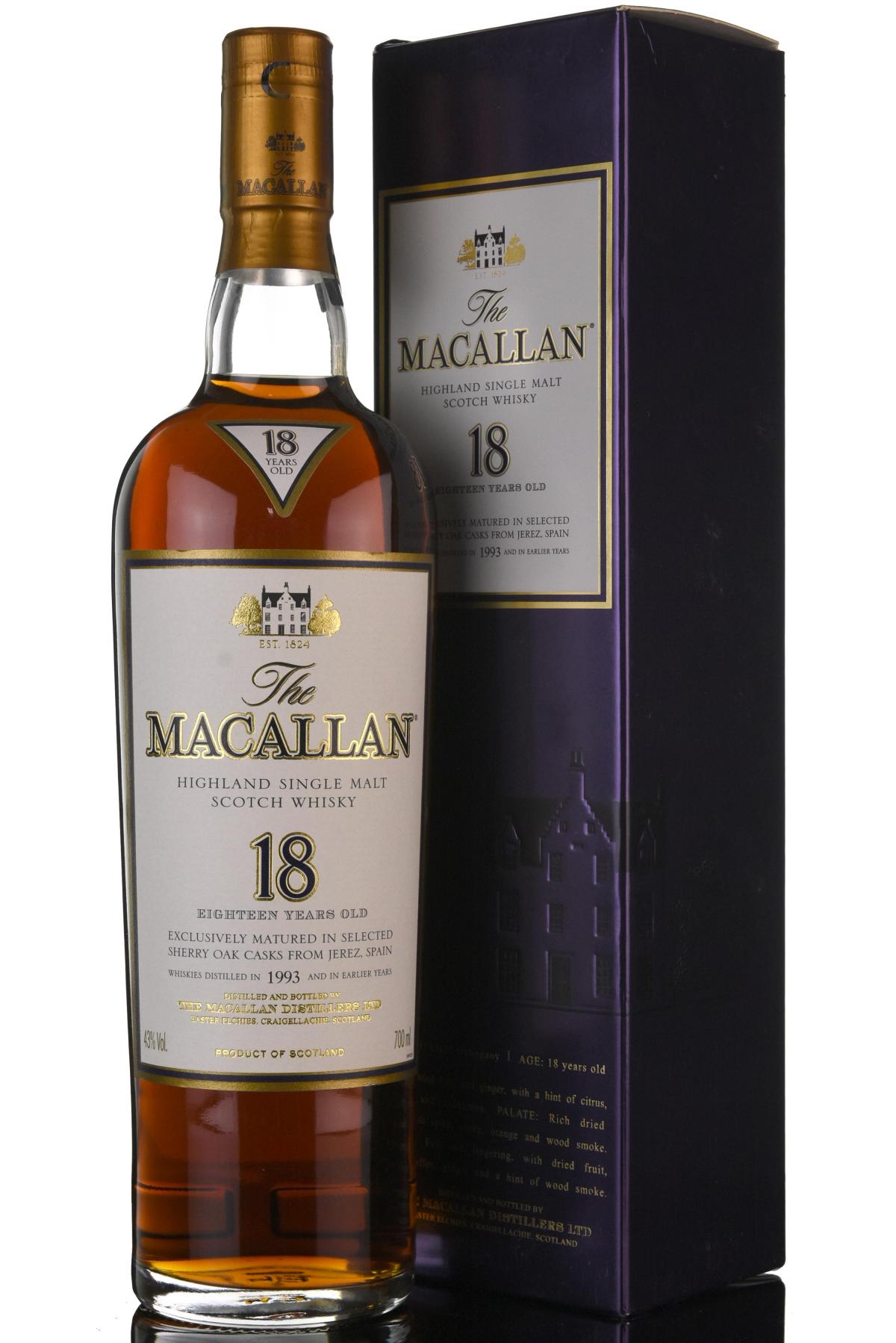 Macallan 1993 - 18 Year Old