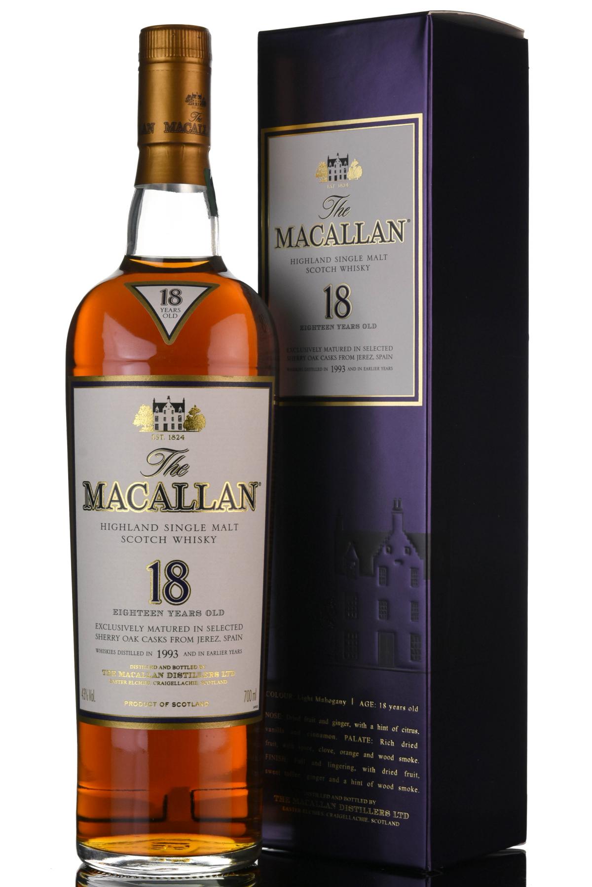 Macallan 1993 - 18 Year Old