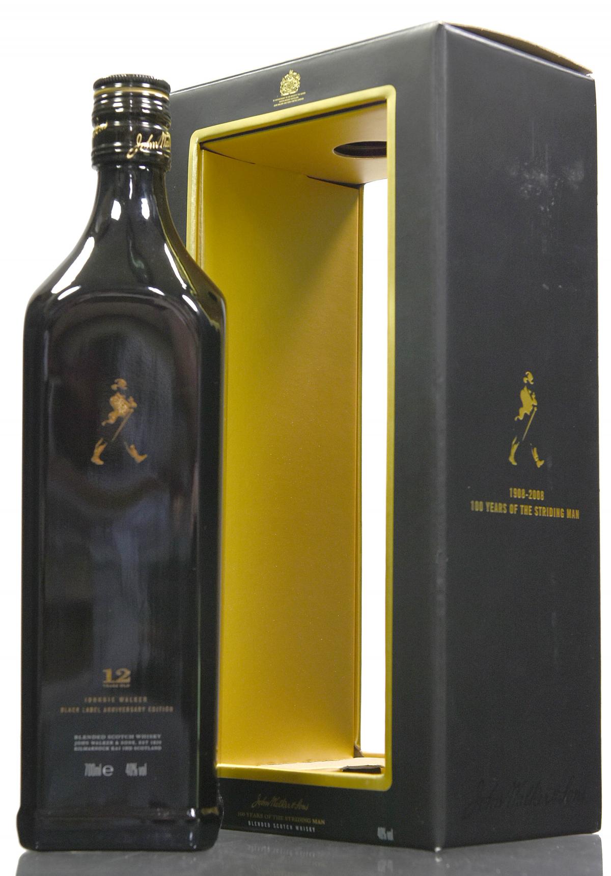 Johnnie Walker 12 Year Old - Black Label - Centenary Of The Striding Man 1909-2009