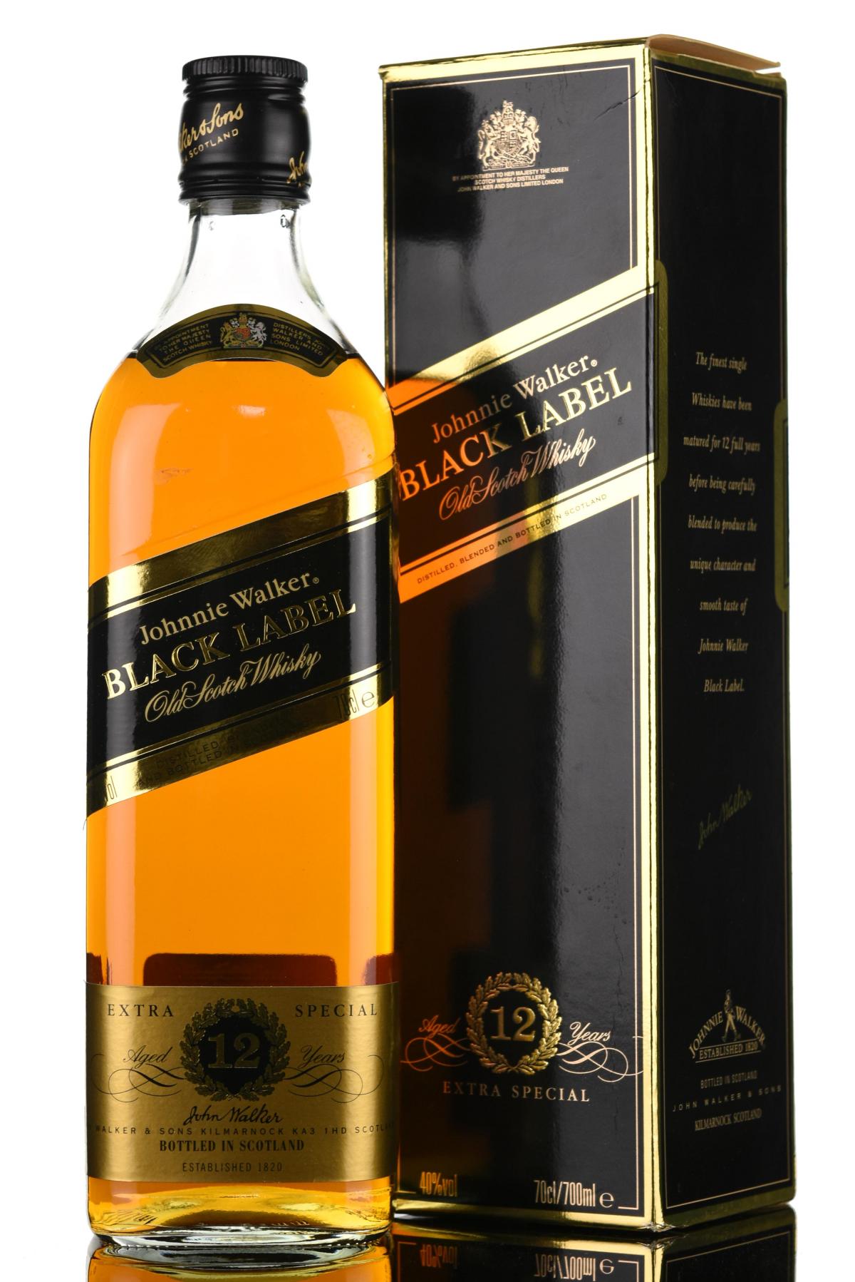 Johnnie Walker 12 Year Old - Black Label - Extra Special - 1990s