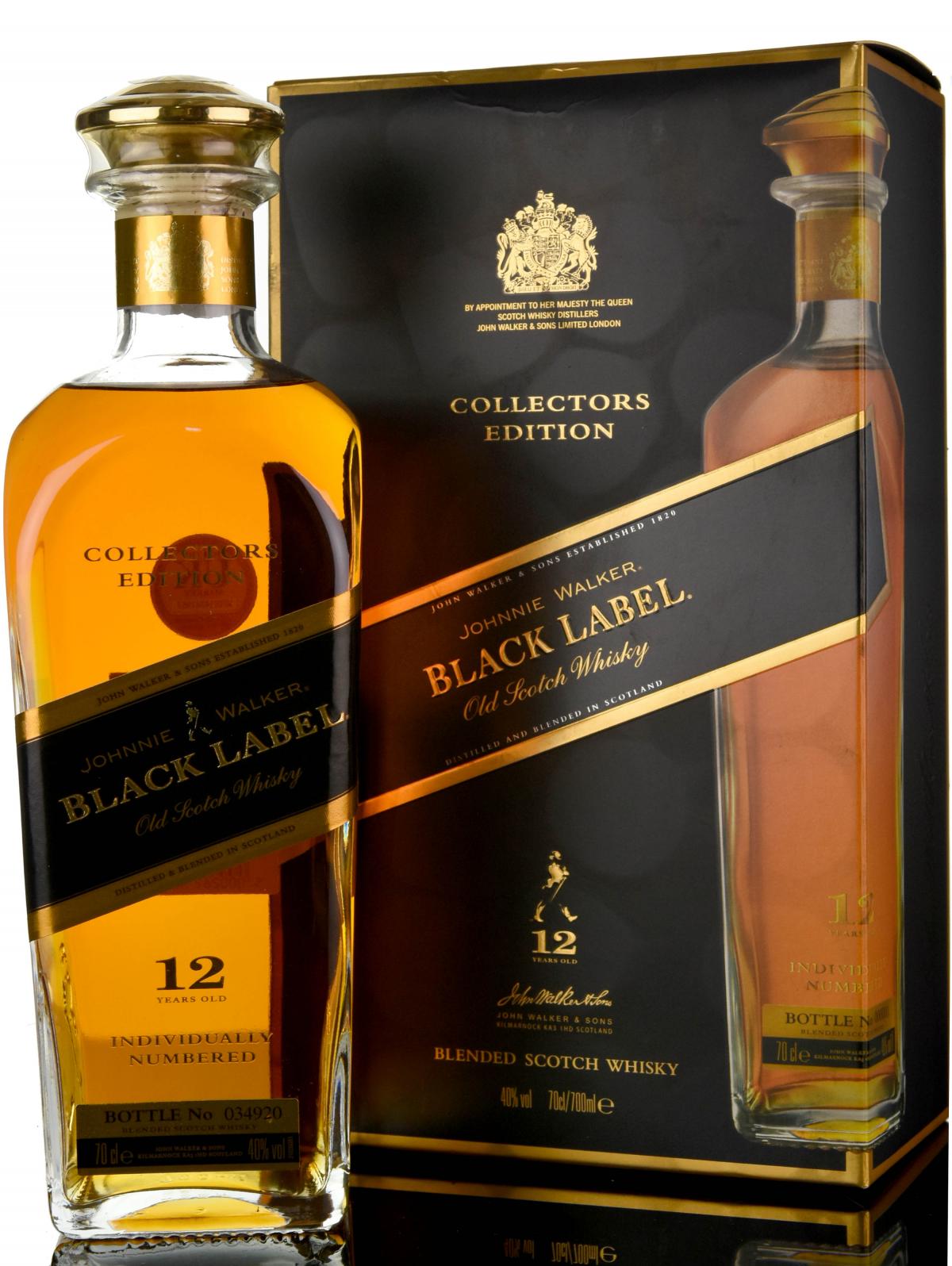 Johnnie Walker 12 Year Old - Black Label - Collectors Edition