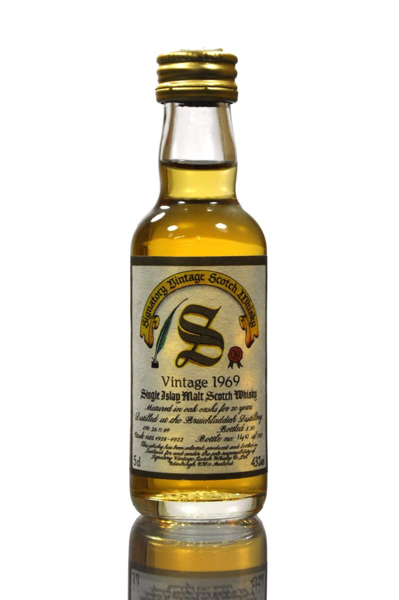 Bruichladdich 1969-1990 - 20 Year Old - Signatory Vintage Miniature
