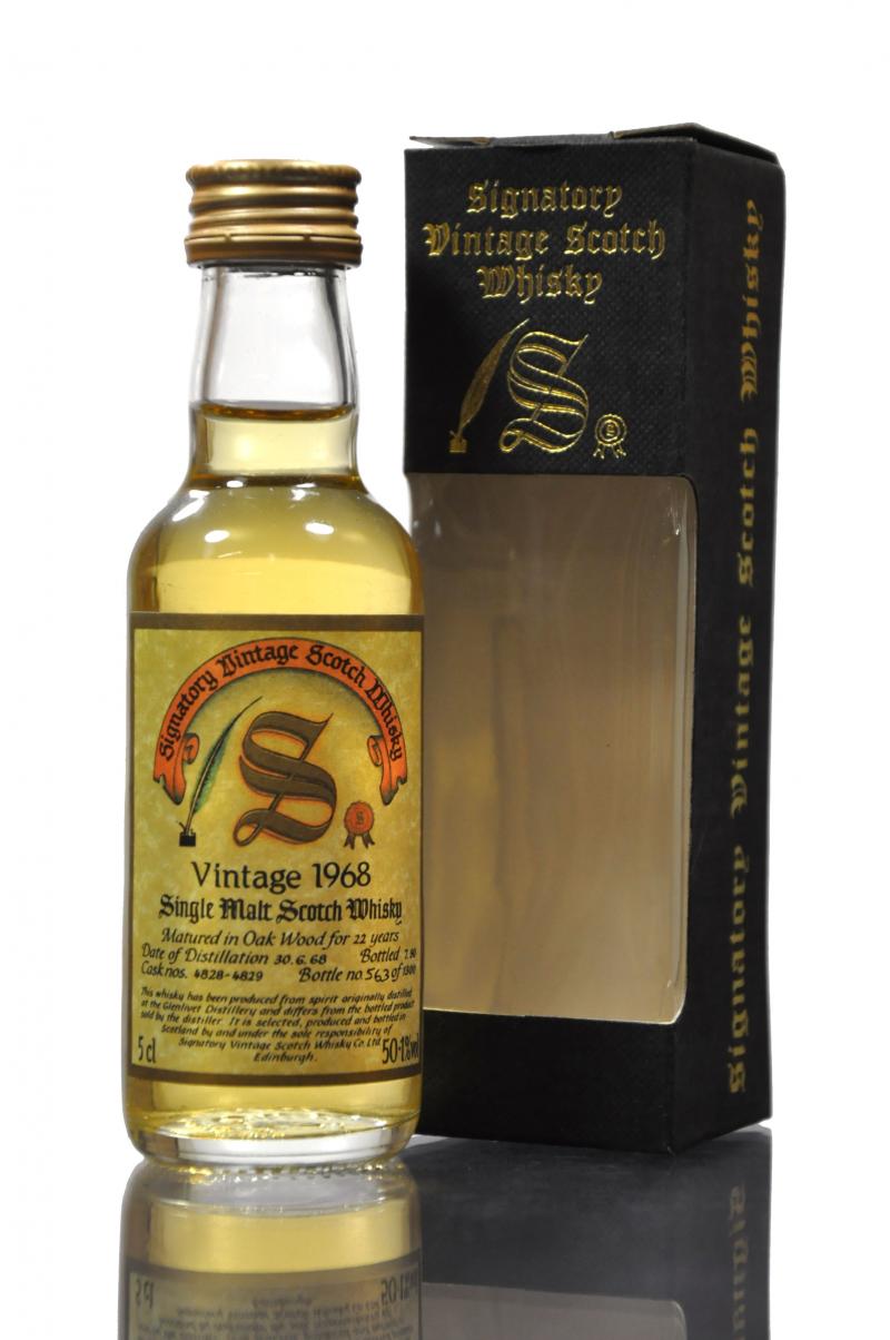 Glenlivet 1968-1990 - 22 Year Old - Signatory Vintage Miniature