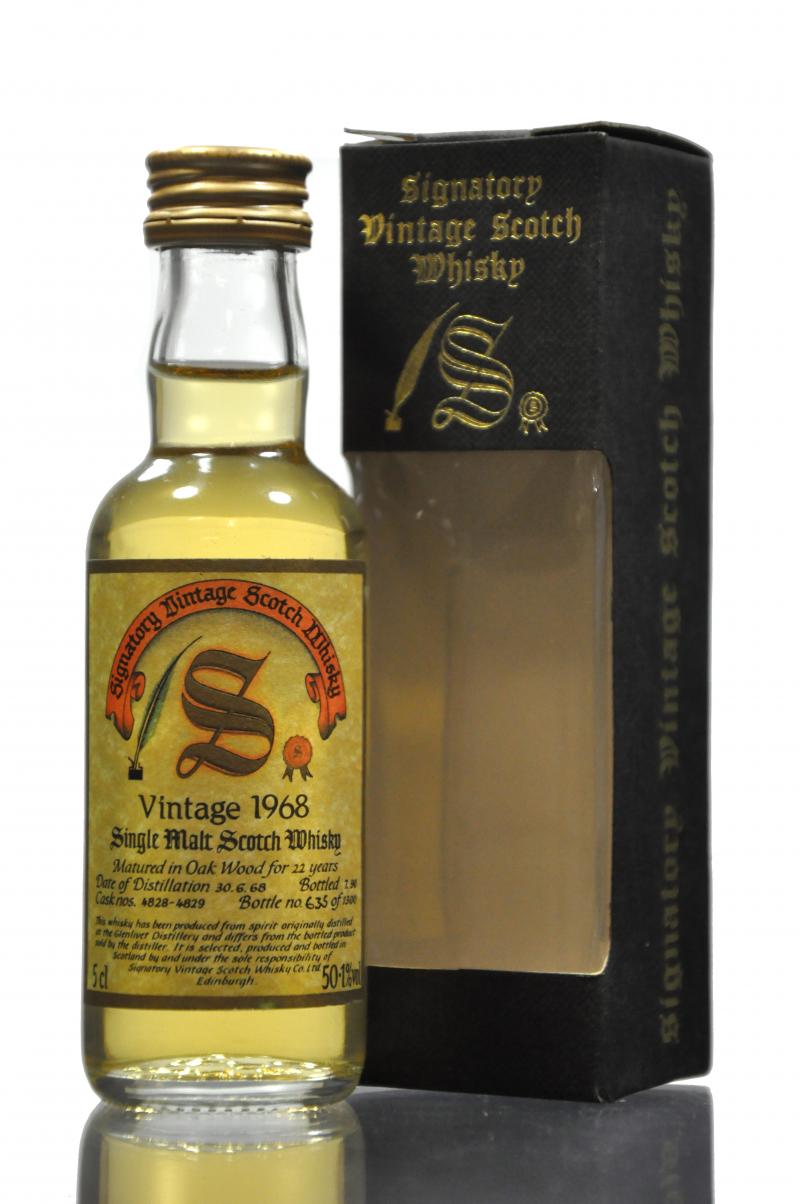 Glenlivet 1968-1990 - 22 Year Old - Signatory Vintage Miniature