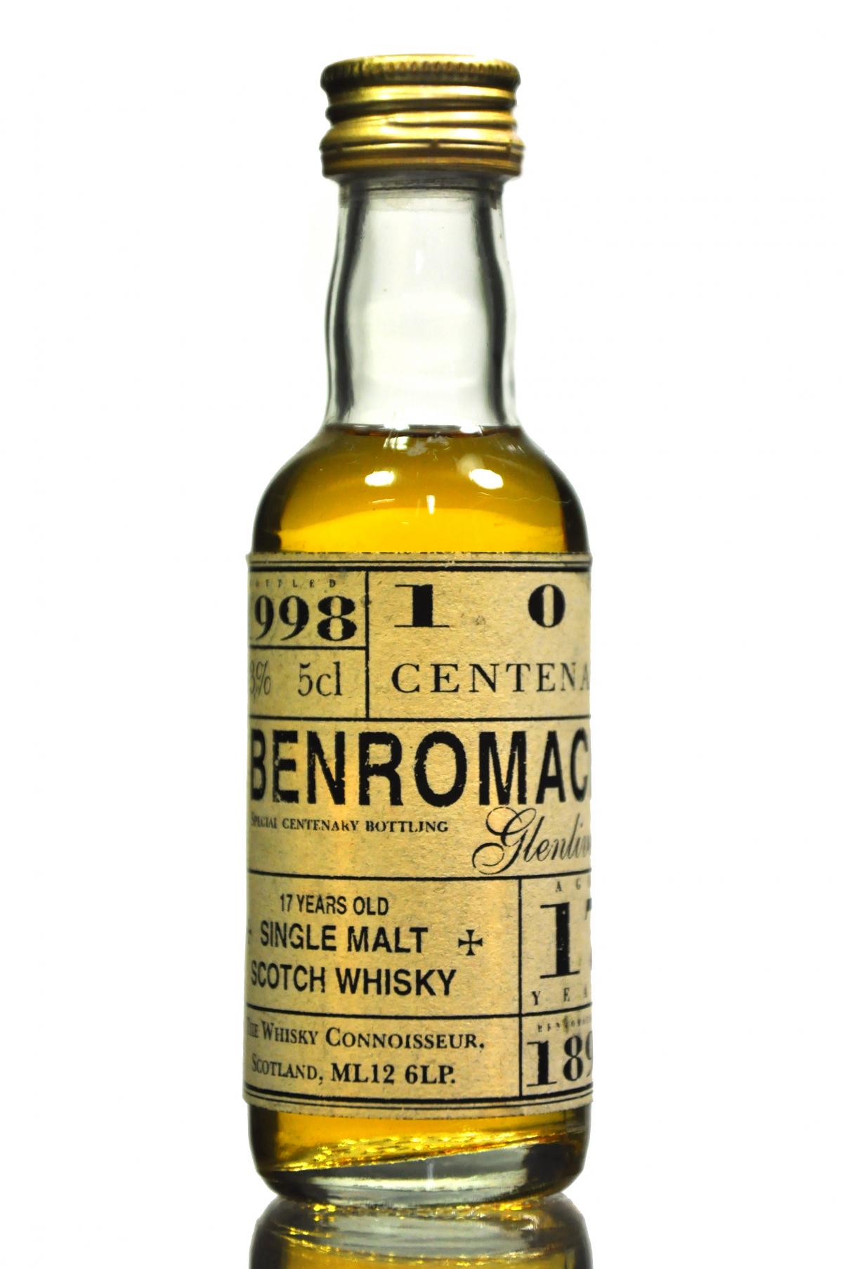Benromach-Glenlivet Centenary Bottling 1898-1998 Miniature