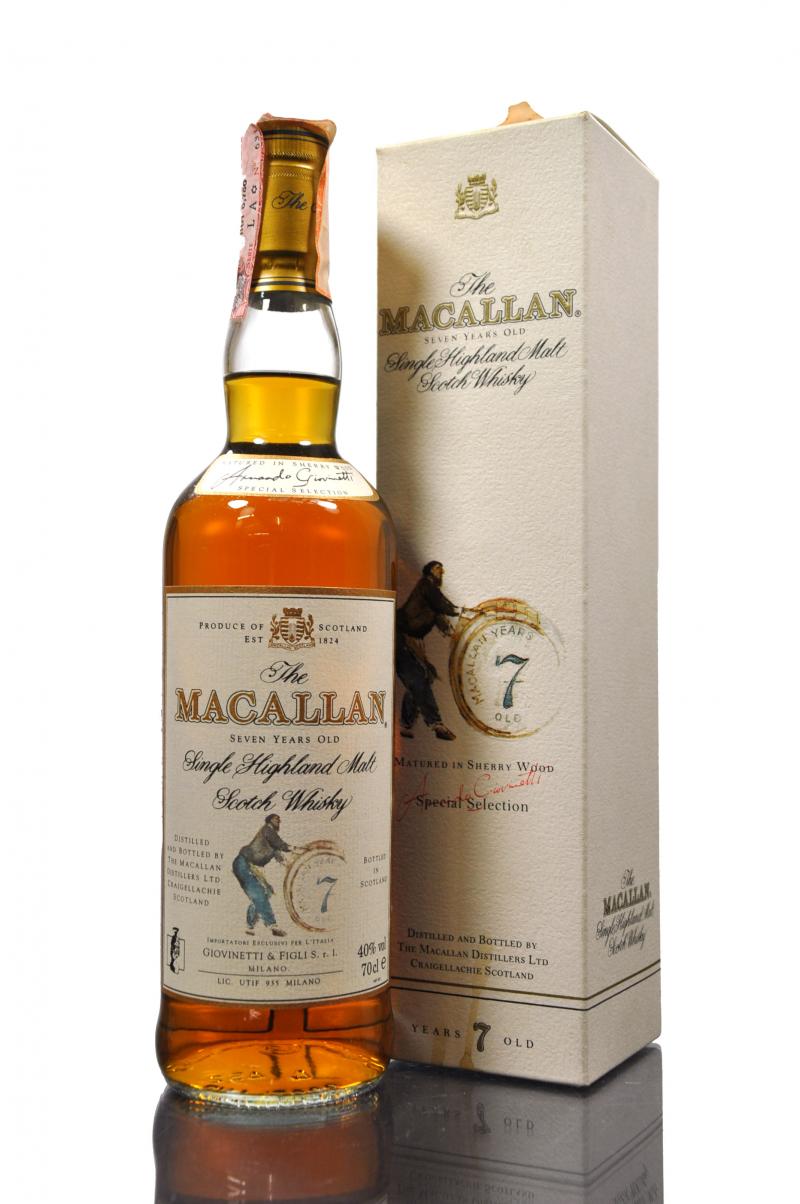 Macallan 7 Year Old - Sherry Cask - 1990s - Giovinetti & Figli