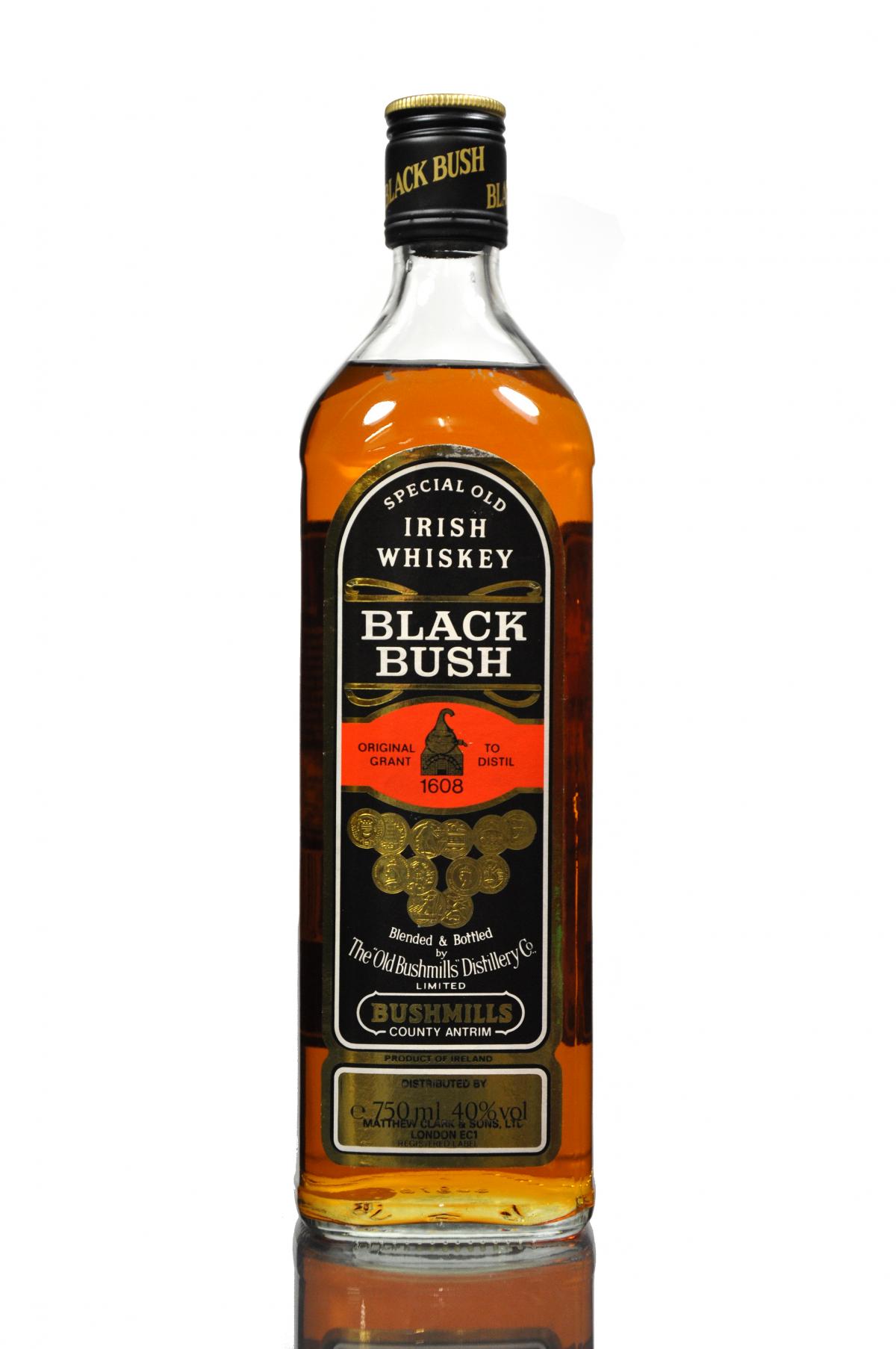 Bushmills Black Bush Irish Whiskey - 1980s