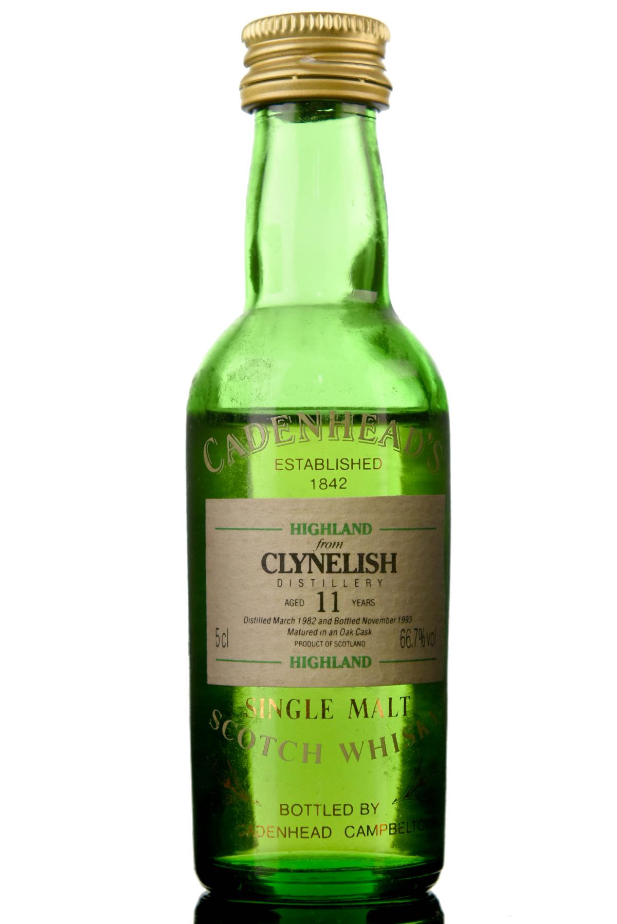 Clynelish 1982-1993 - 11 Year Old - Cadenhead Miniature