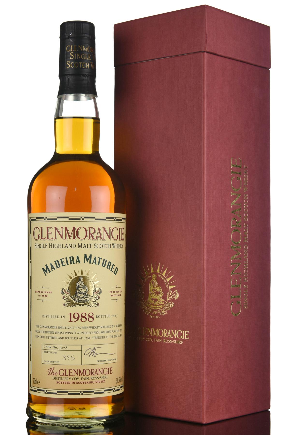 Glenmorangie 1988-2003 - Madeira Matured - Cask 3078
