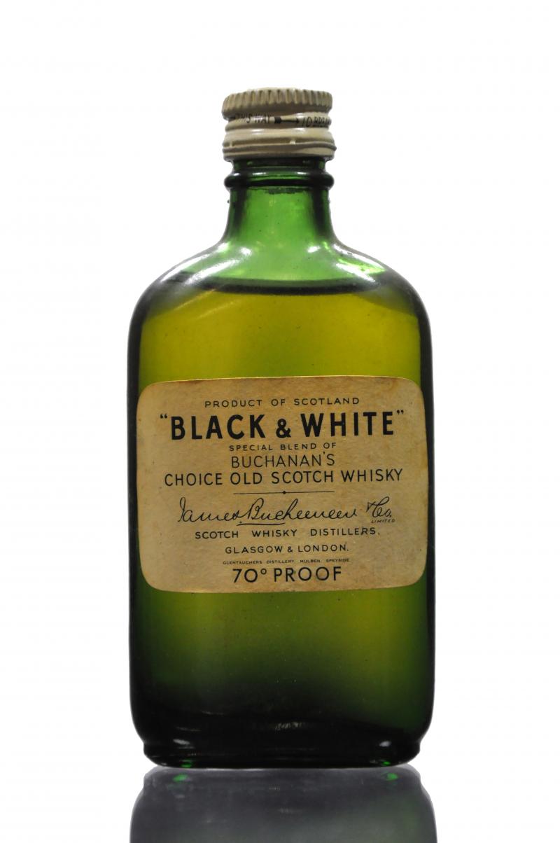 Black & White 70 Proof Miniature
