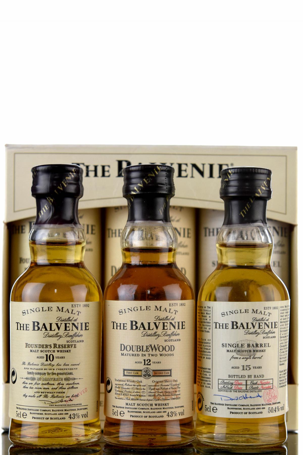 Balvenie Miniature Presentation Pack - 10 Year Old, 12 Year Old, 15 Year Old