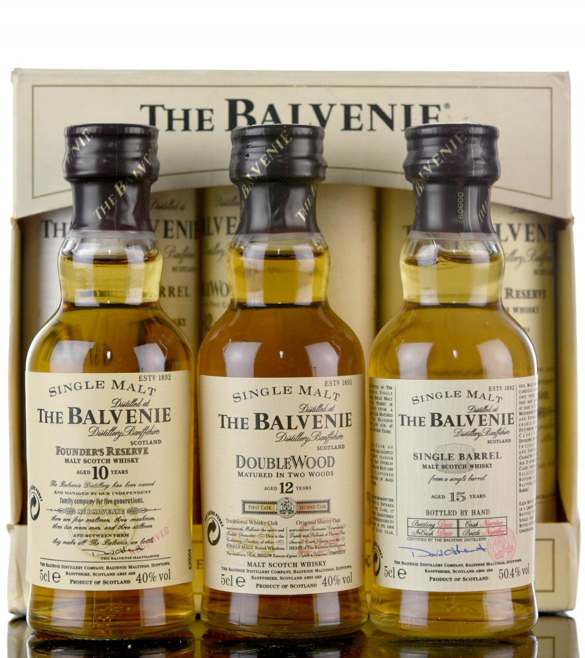 Balvenie Miniature Presentation Pack - 10 Year Old, 12 Year Old, 15 Year Old