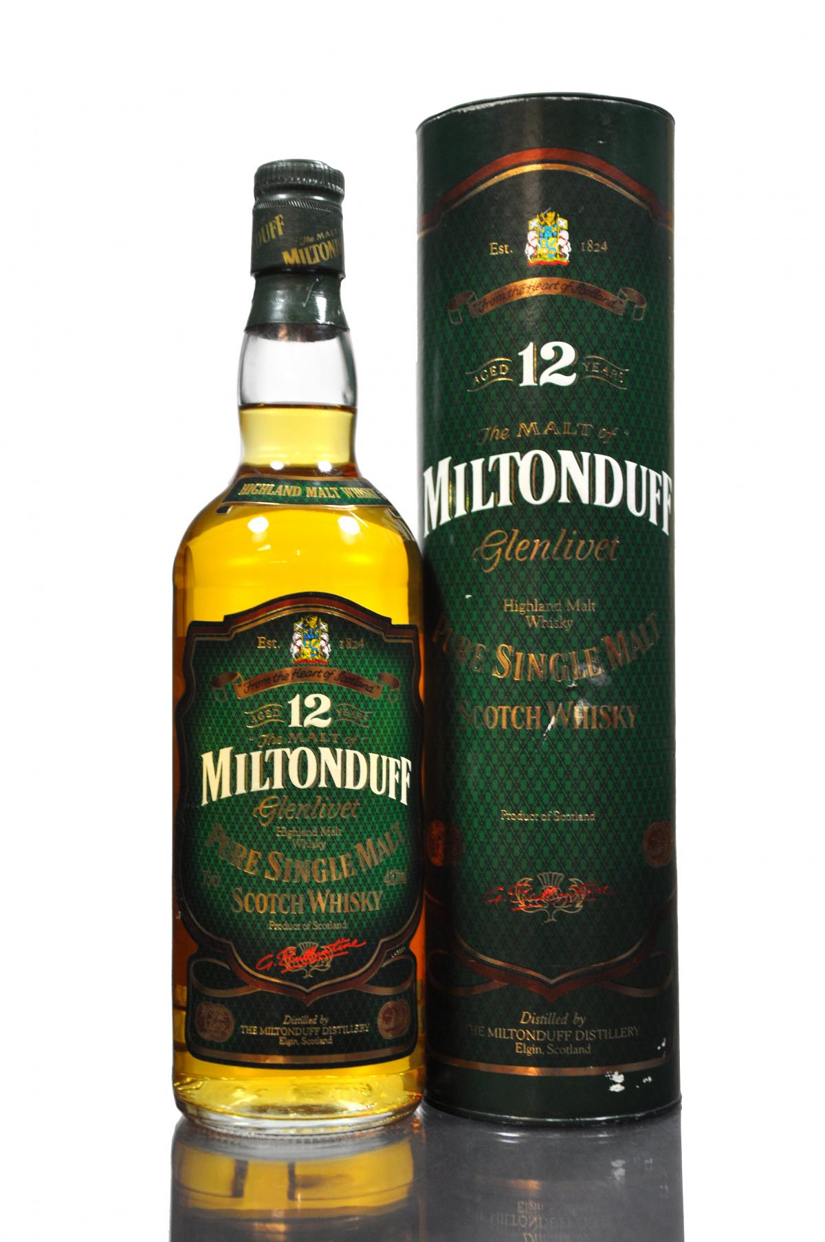 Miltonduff 12 Year Old - Circa 1990