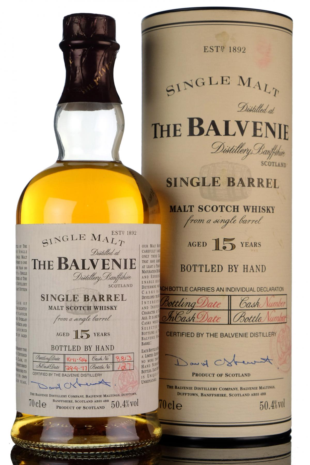 Balvenie 1977-1994 - 15 Year Old - Single Barrel 8813