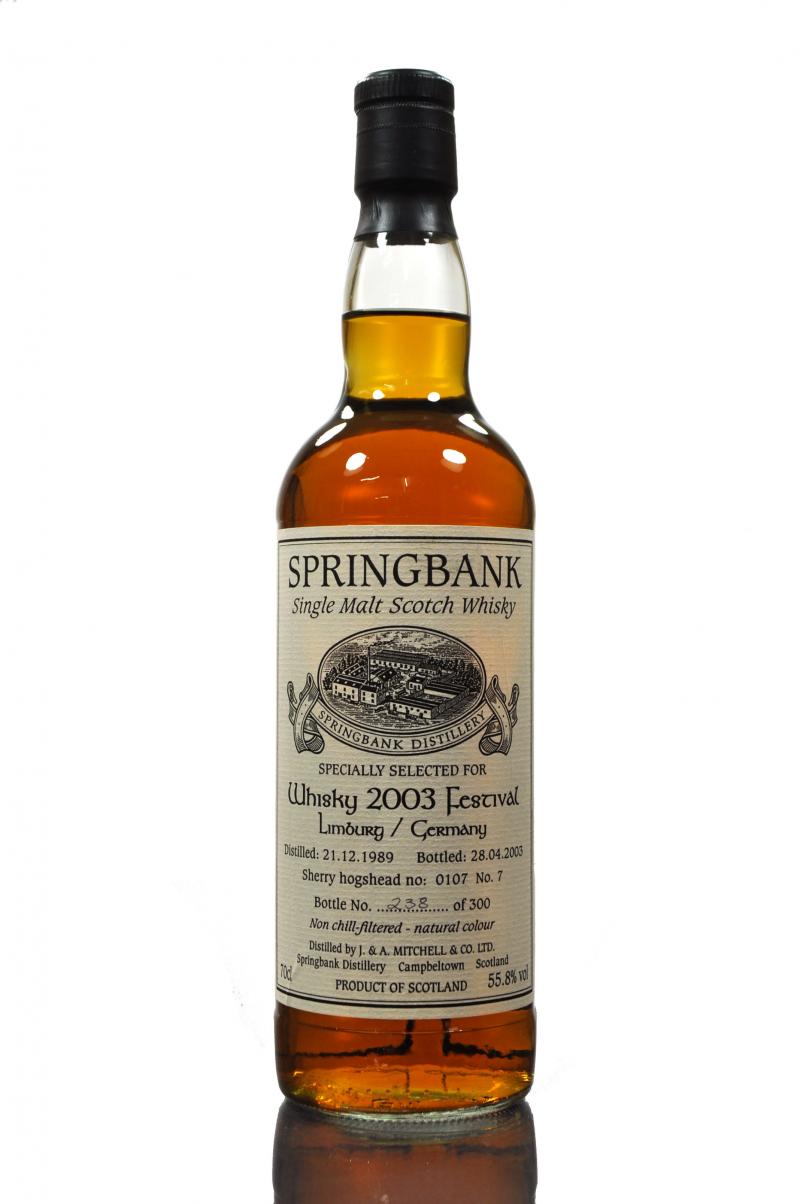 Springbank 1989-2003 - Limburg Whisky Fair