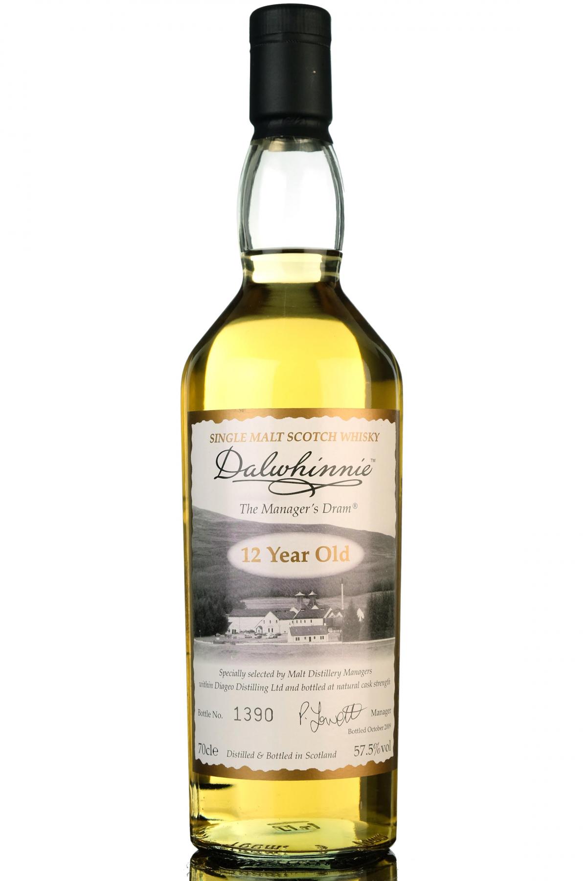 Dalwhinnie 12 Year Old - Managers Dram 2009