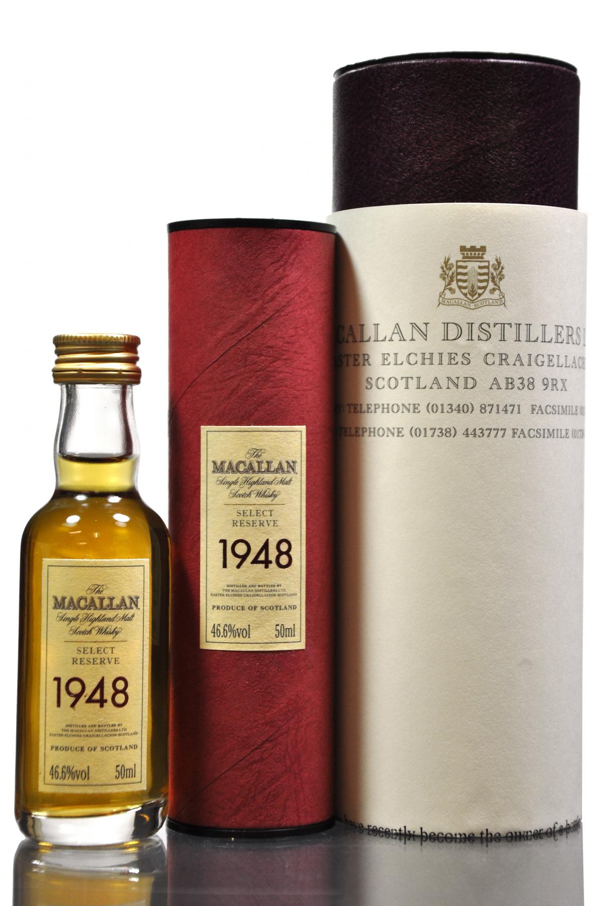 Macallan 1948 - Select Reserve Miniature