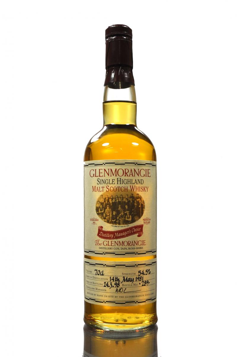Glenmorangie 1981-1998 - Managers Choice