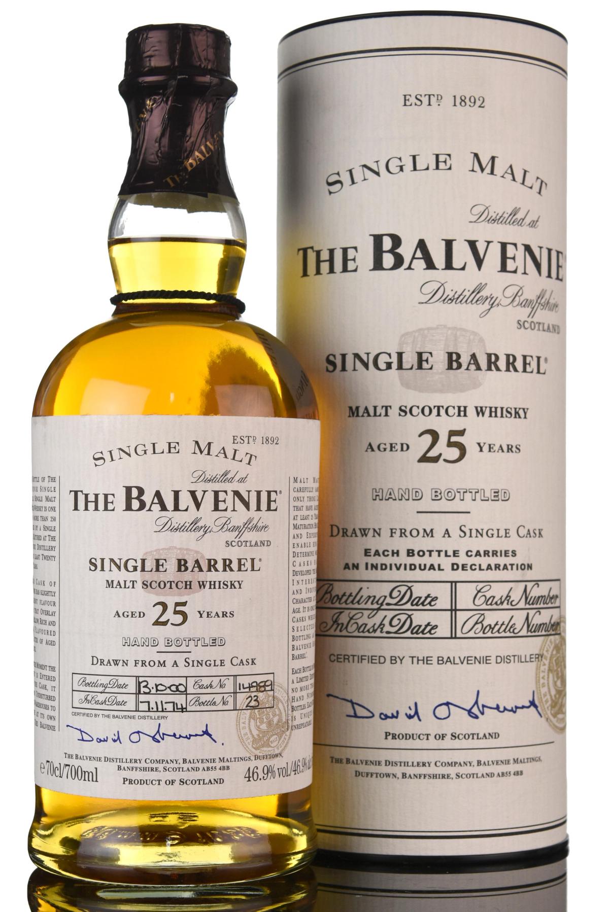 Balvenie 1974-2001 - 25 Year Old - Single Barrel 14989