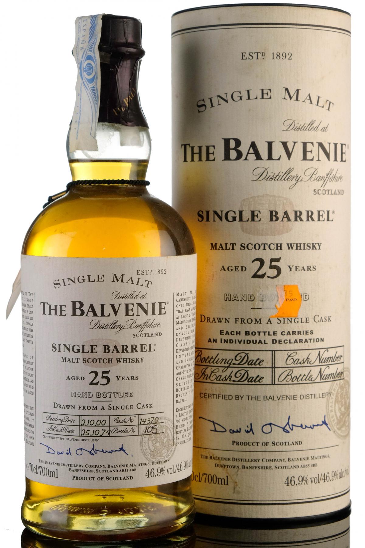 Balvenie 1974-2001 - 25 Year Old - Single Barrel 14370